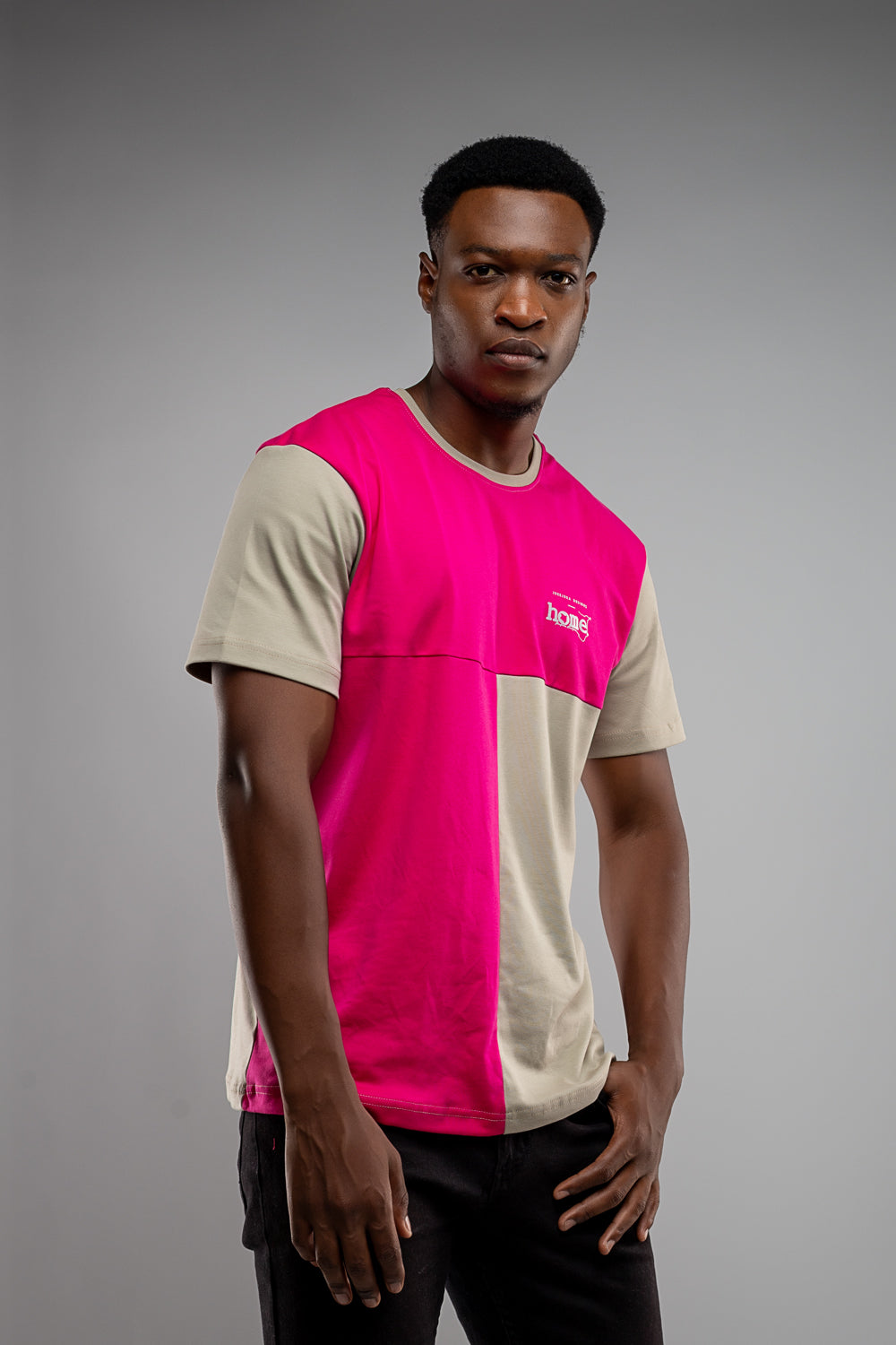 Patch and Match T-shirt - Hot Pink on Cedar