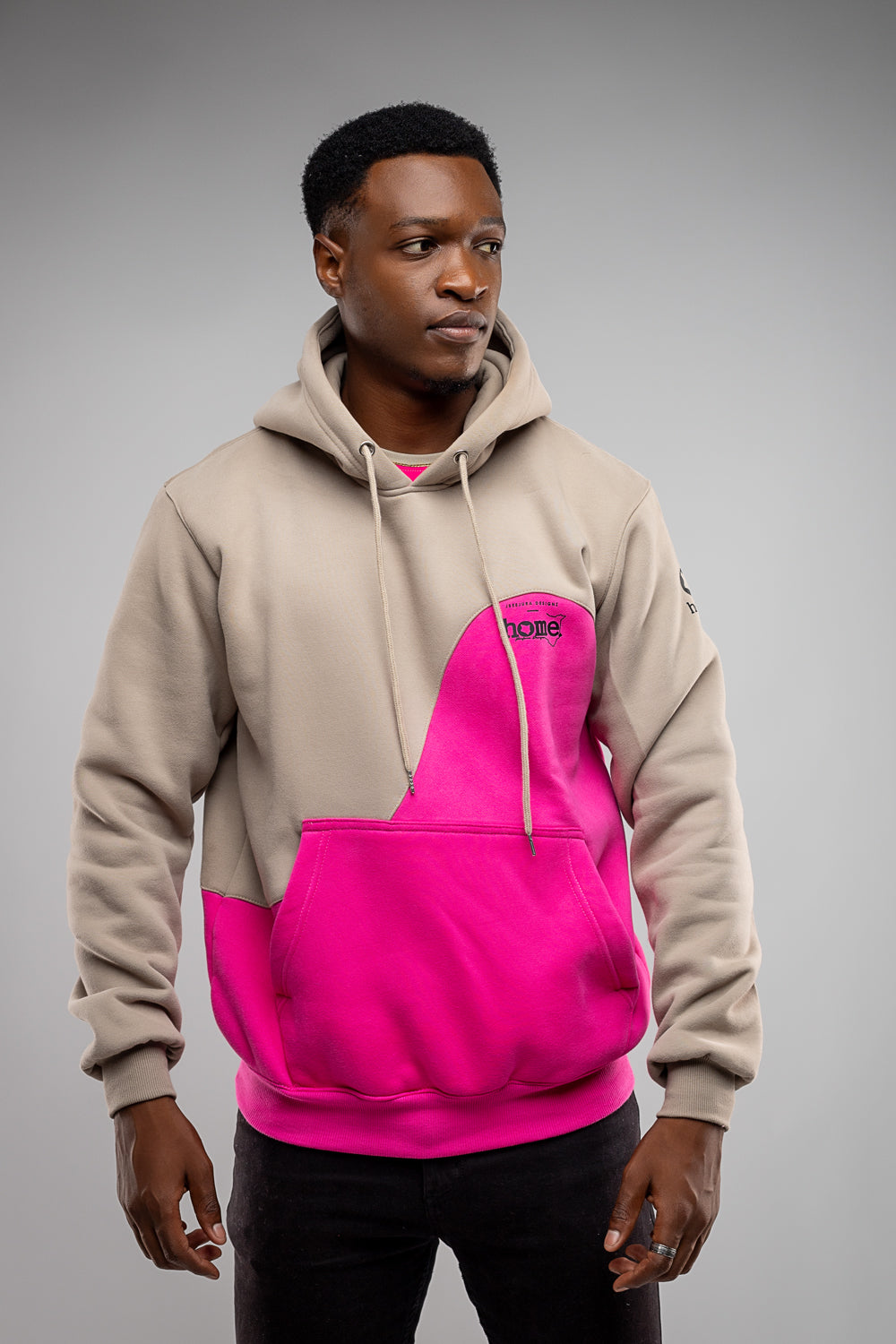 Warm Wave Hoodie - Cedar on Hot Pink