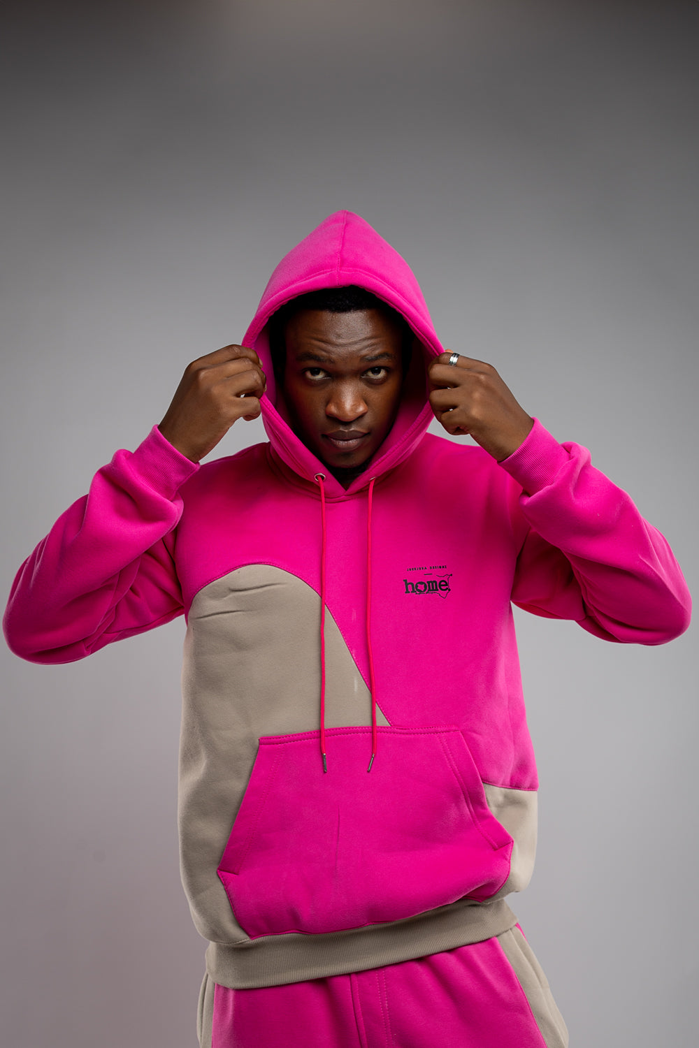 Warm Wave Hoodie - Hot Pink on Cedar