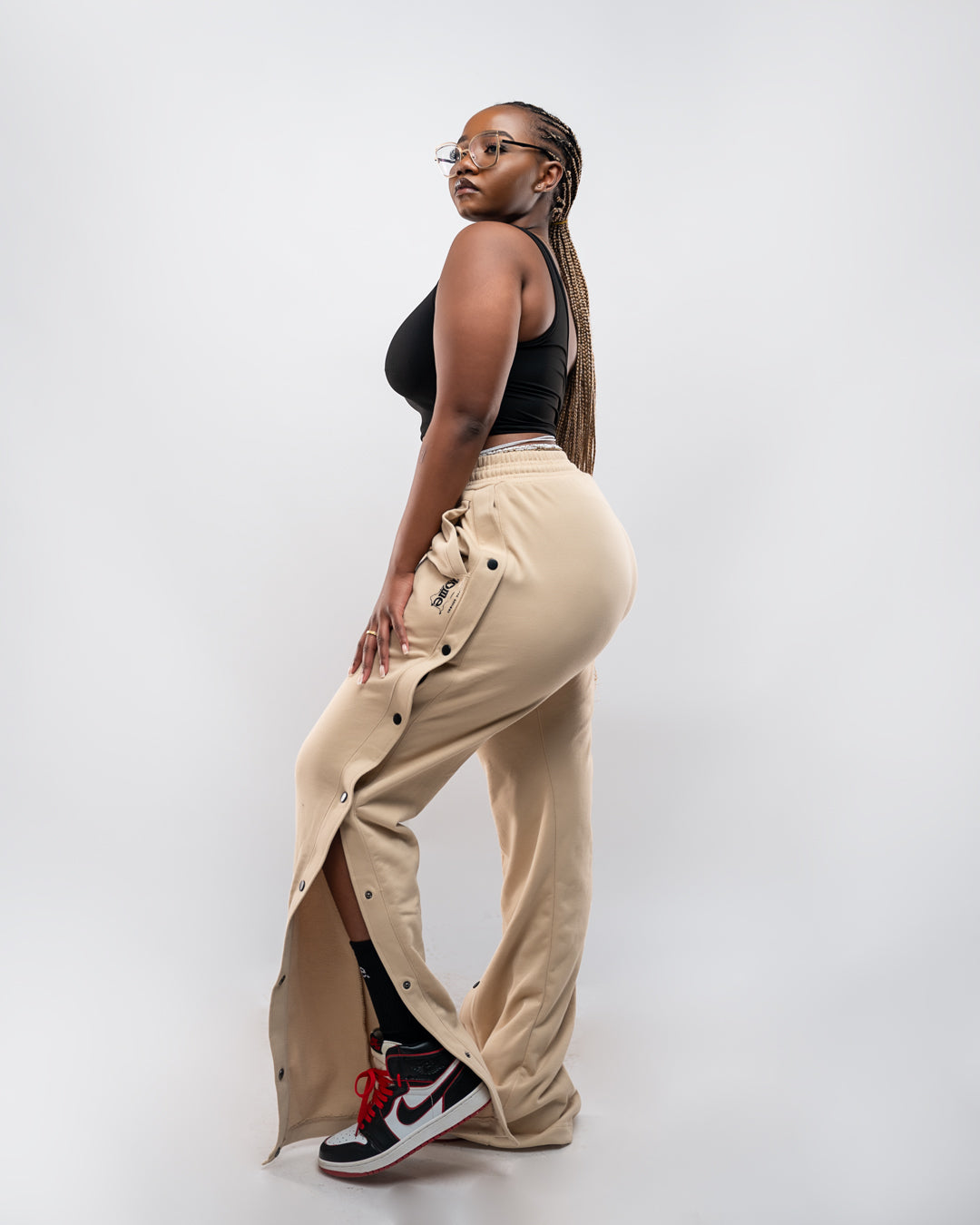Rania Pants - Light Brown (Heavy Velvet Fabric)