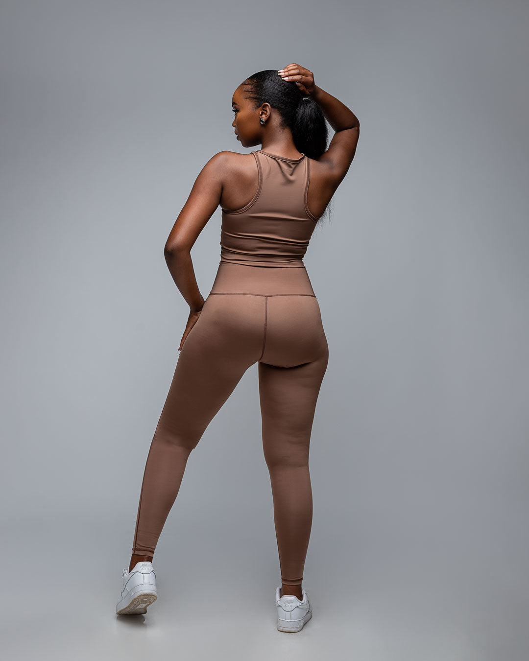 Cheeky Hi-Rise Leggings - Tan Brown (Midweight)