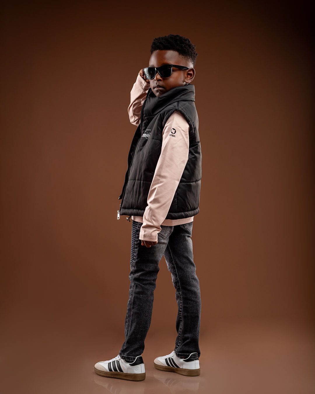 Kids Full Length Luna Jacket - Black