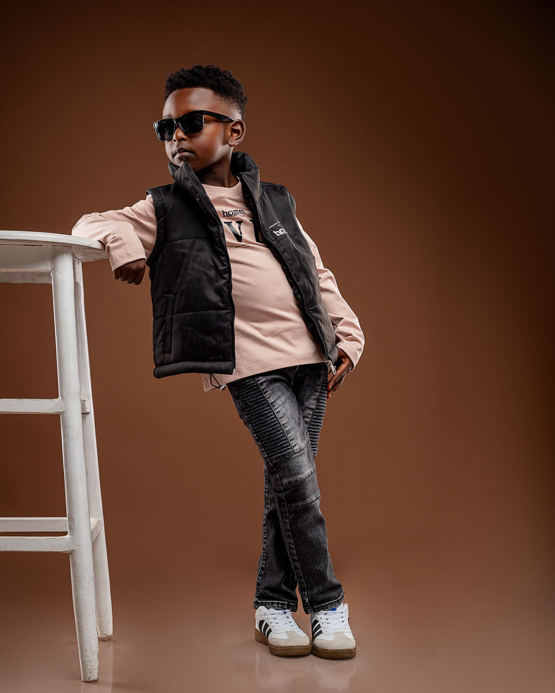 Kids Full Length Luna Jacket - Black