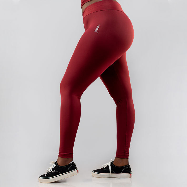 Cheeky Hi-Rise Leggings - Maroon