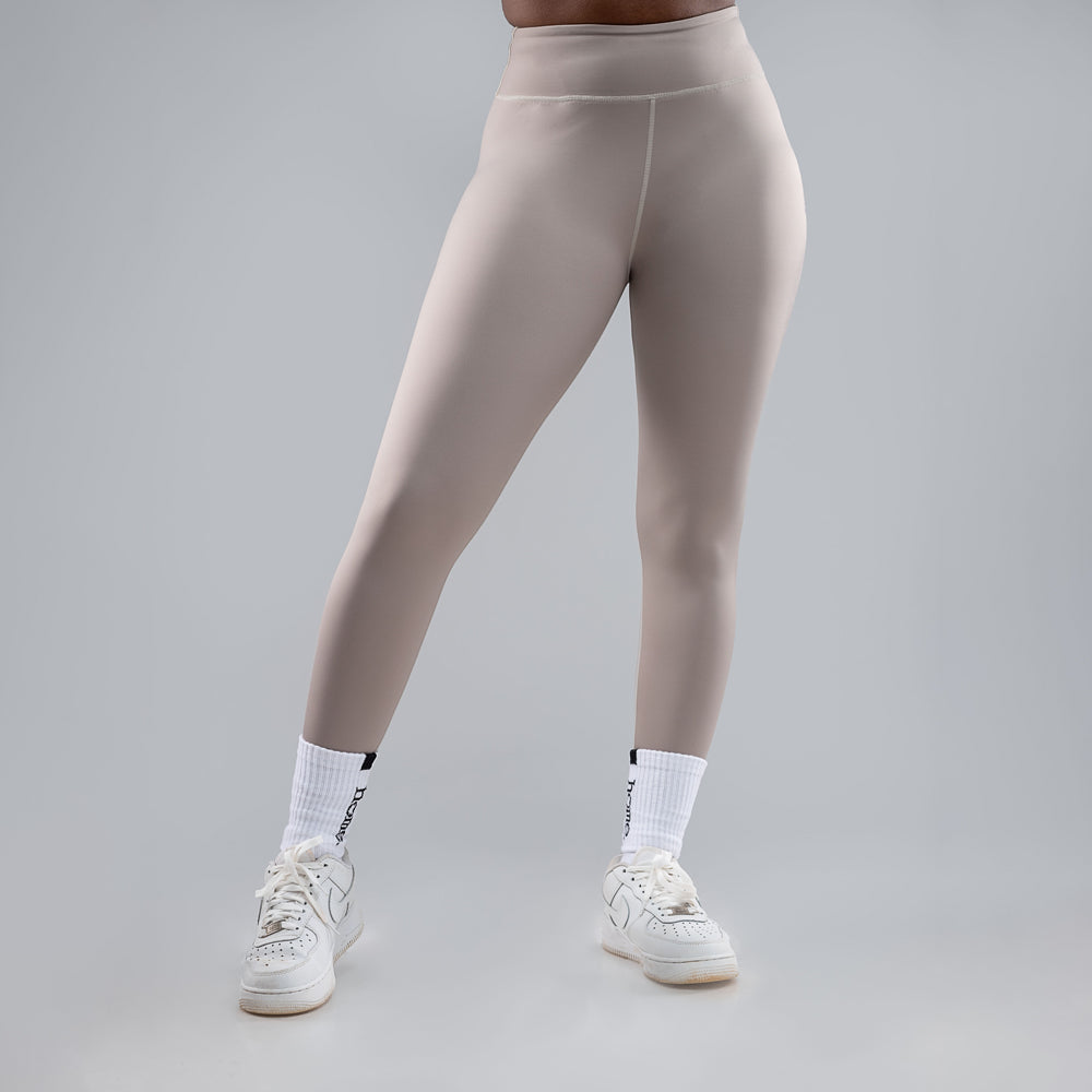 Cheeky Hi-Rise Leggings - Taupe