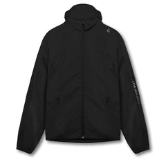 ACTIVE_254 - BLACK AIR-LITE FLEX WINDBREAKER (WITH SILVER PRINTS)