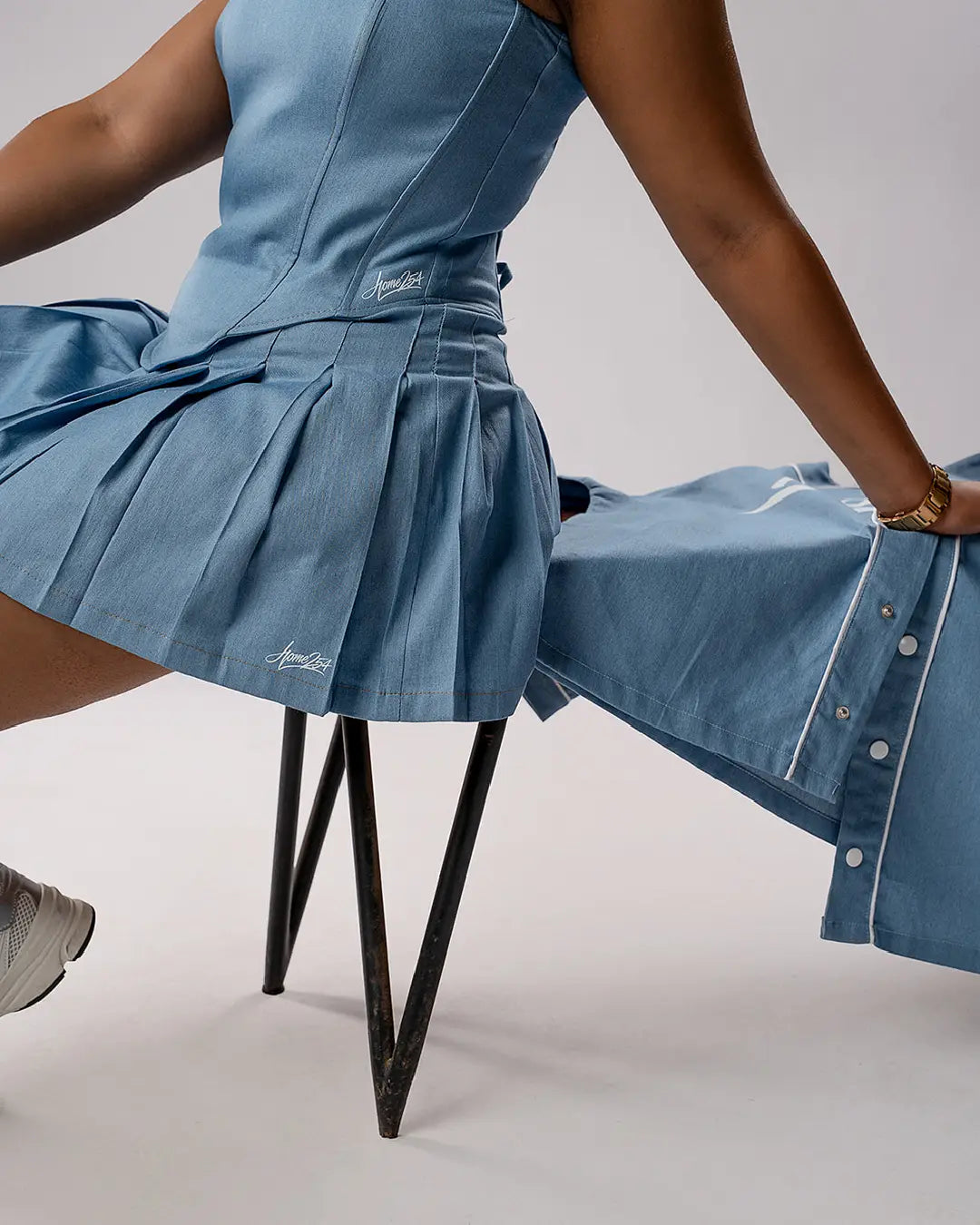 Atelier Pleat Skirt – Denim Air