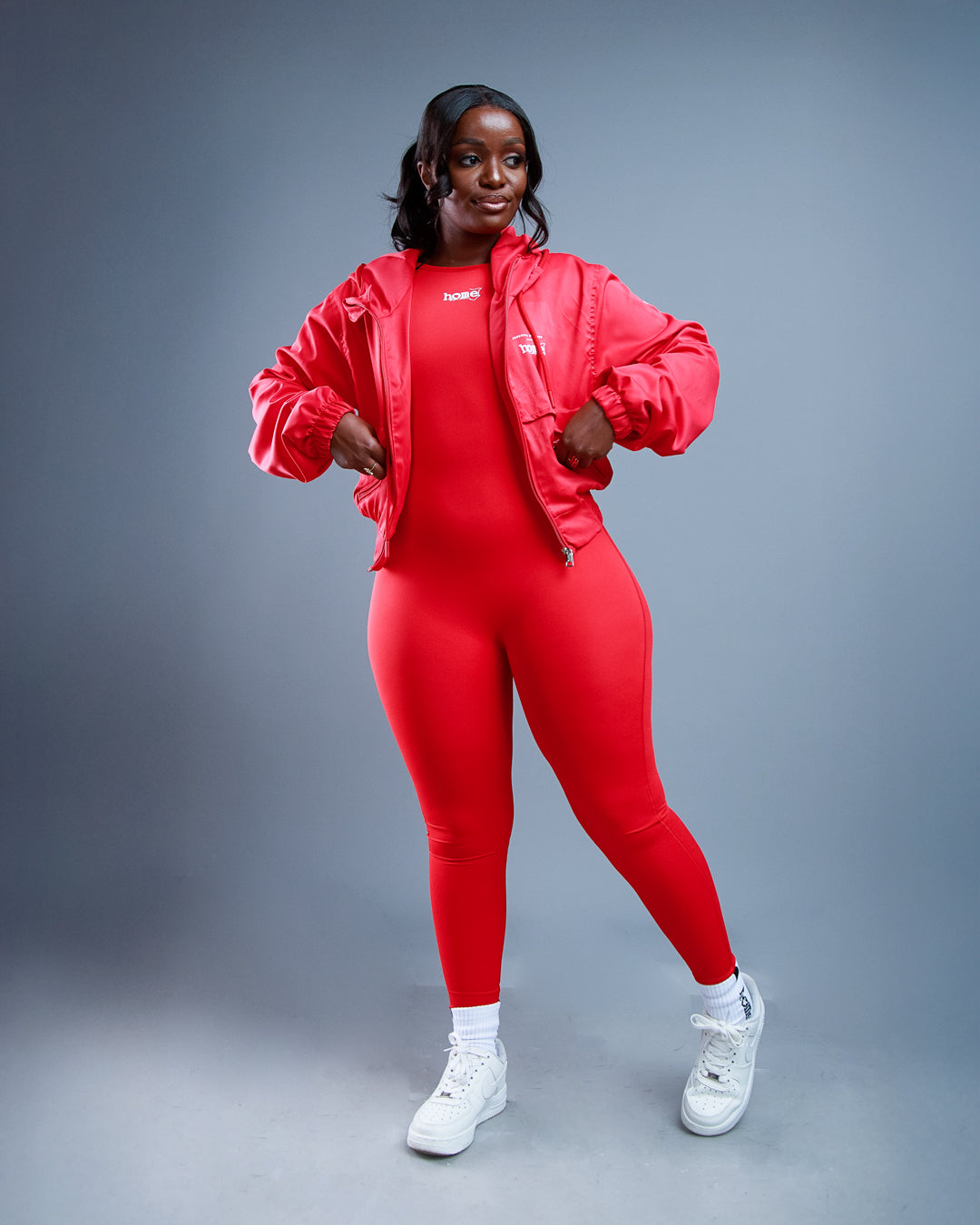 Baddie Bareback Playsuit - Red