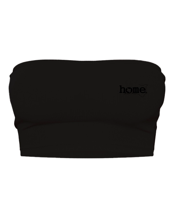 RIBBED BANDEAU - BLACK