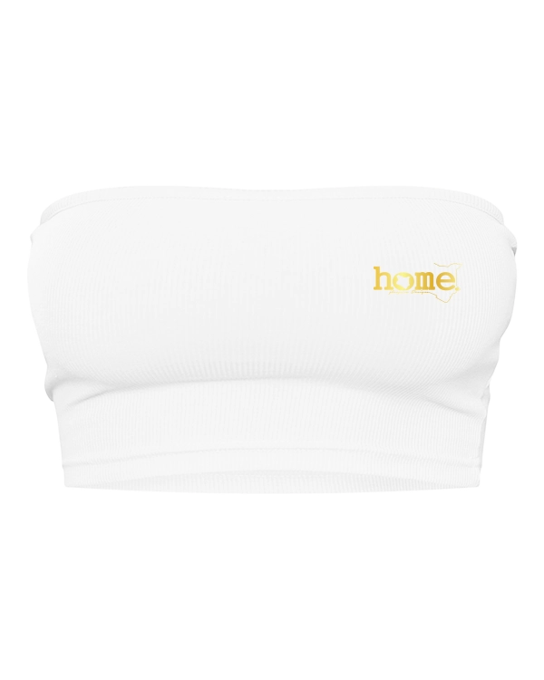 RIBBED BANDEAU - WHITE