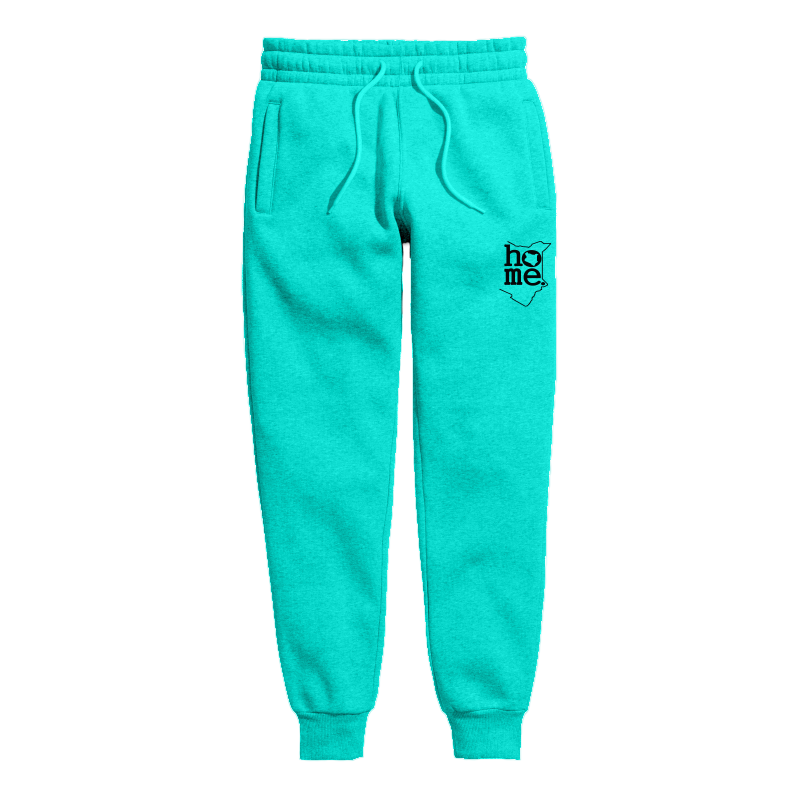 home_254 KIDS SWEATPANTS PICTURE FOR TURQUOISE BLUE IN HEAVY FABRIC WITH BLACK CLASSIC PRINT