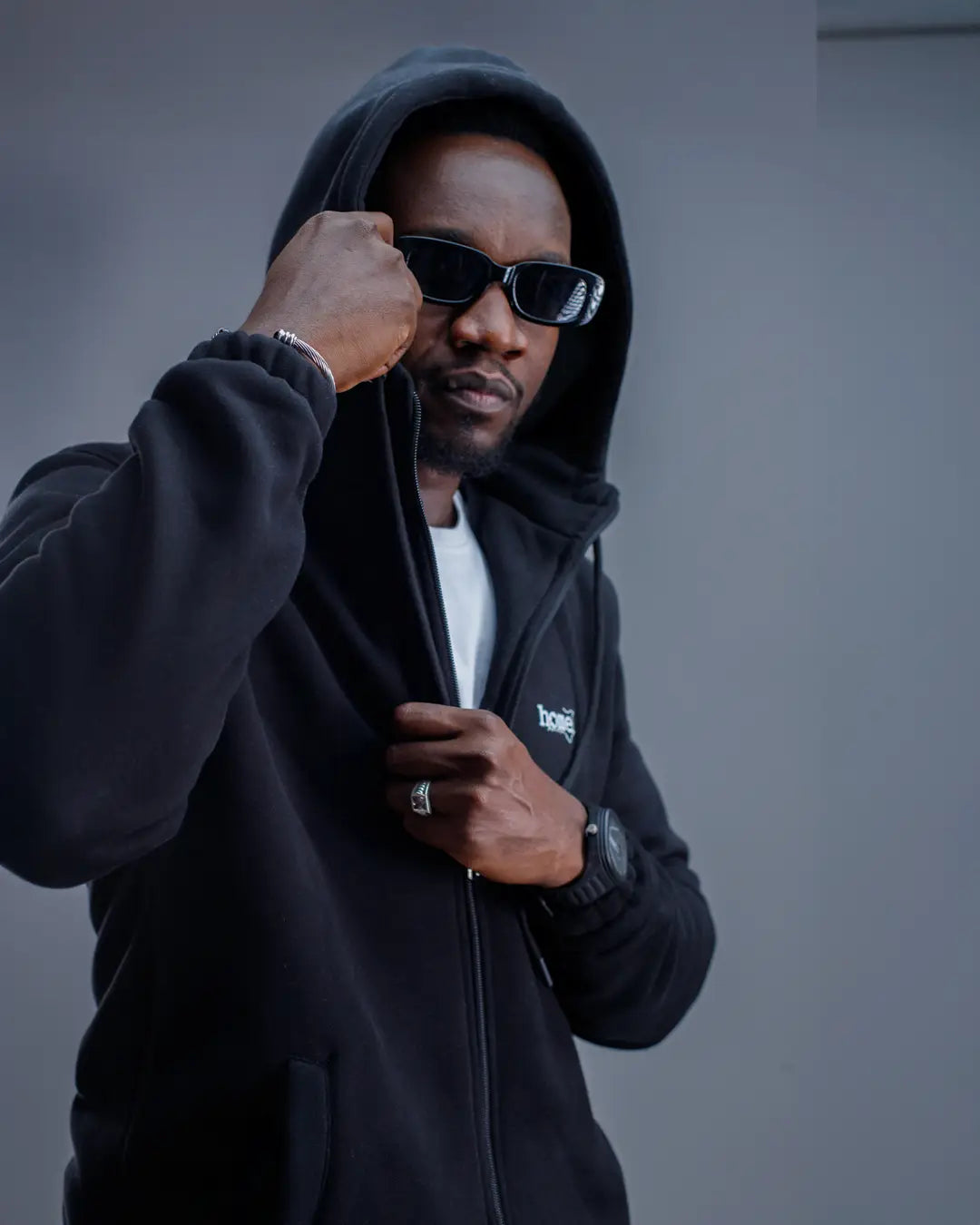 Moda Zip-up Hoodie - Black (Heavy Fabric)