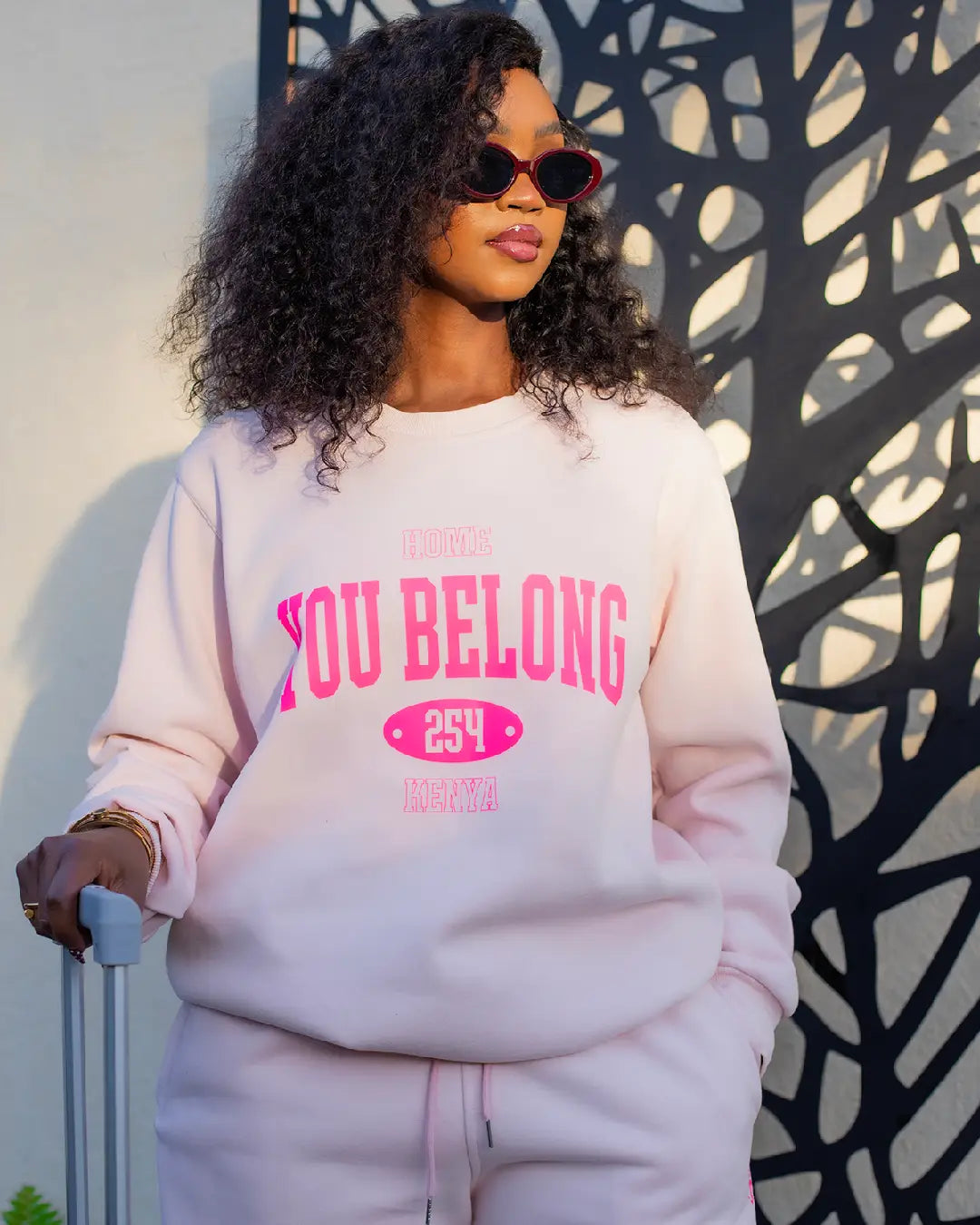 Ignite Sweatshirt - Blush Pink (Heavy Velvet Fabric)