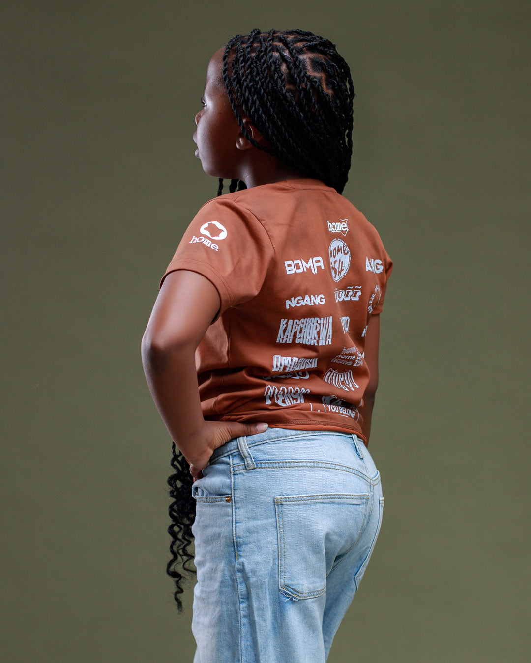 Kids Acid Wash T-Shirt - Chestnut (Unisex)