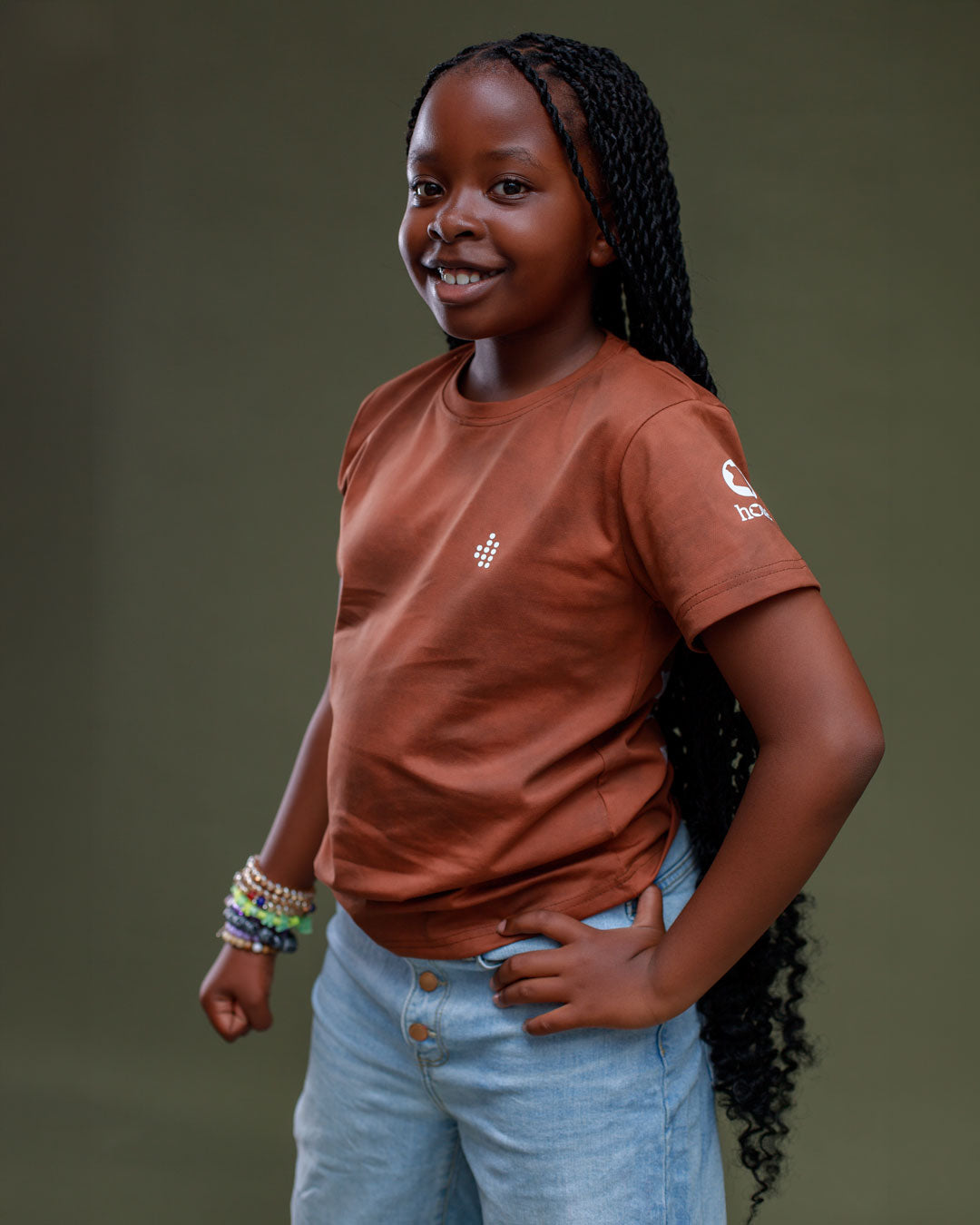 Kids Acid Wash T-Shirt - Chestnut (Unisex)