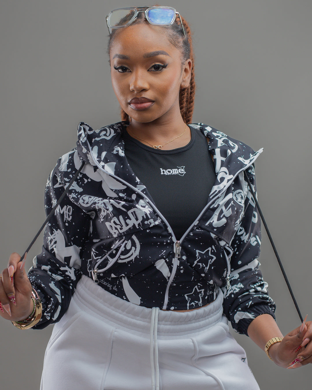 Ink Riot Zuma Cropped Jacket - Black