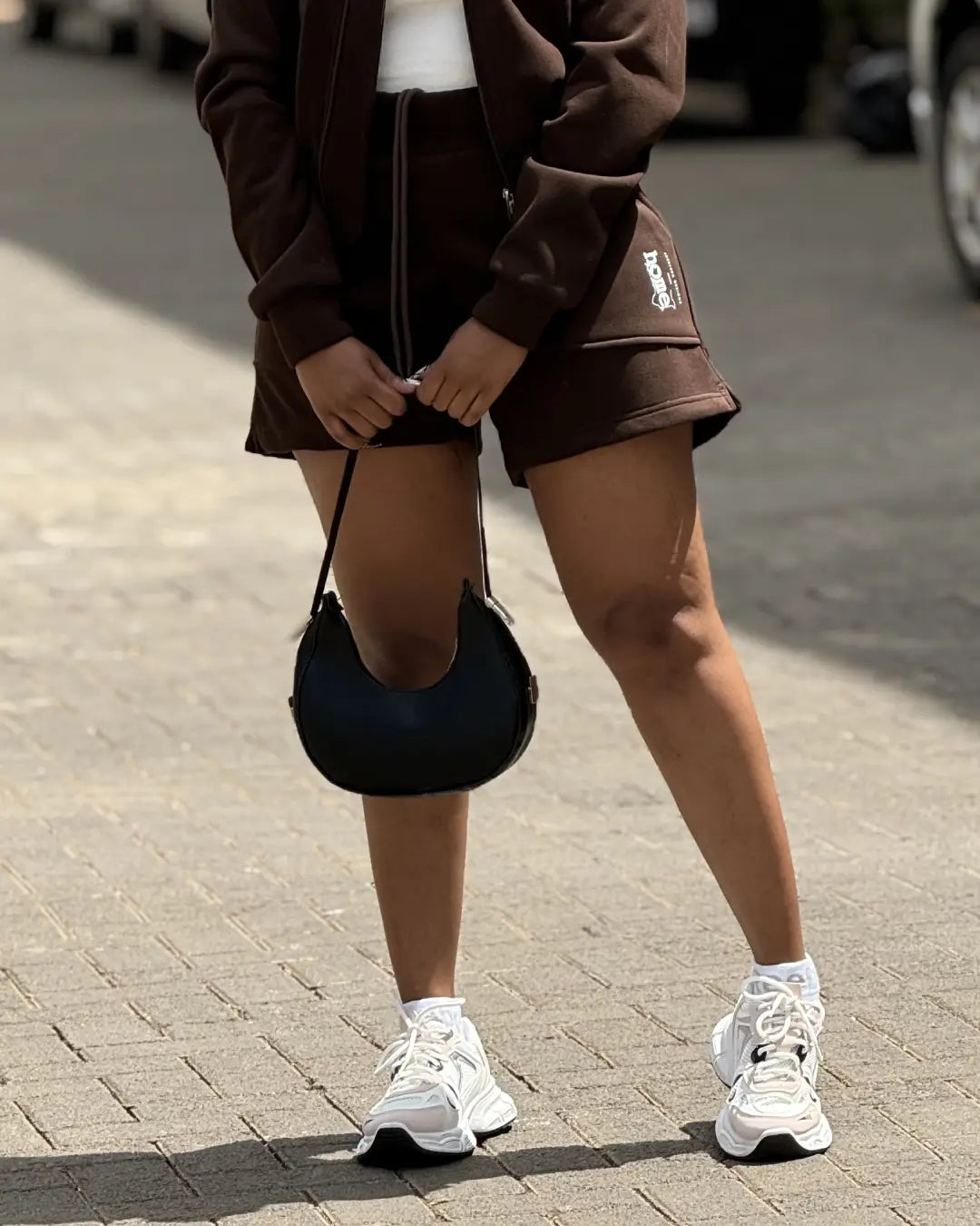 Cora Shorts - Espresso (Heavy Velvet Fabric)