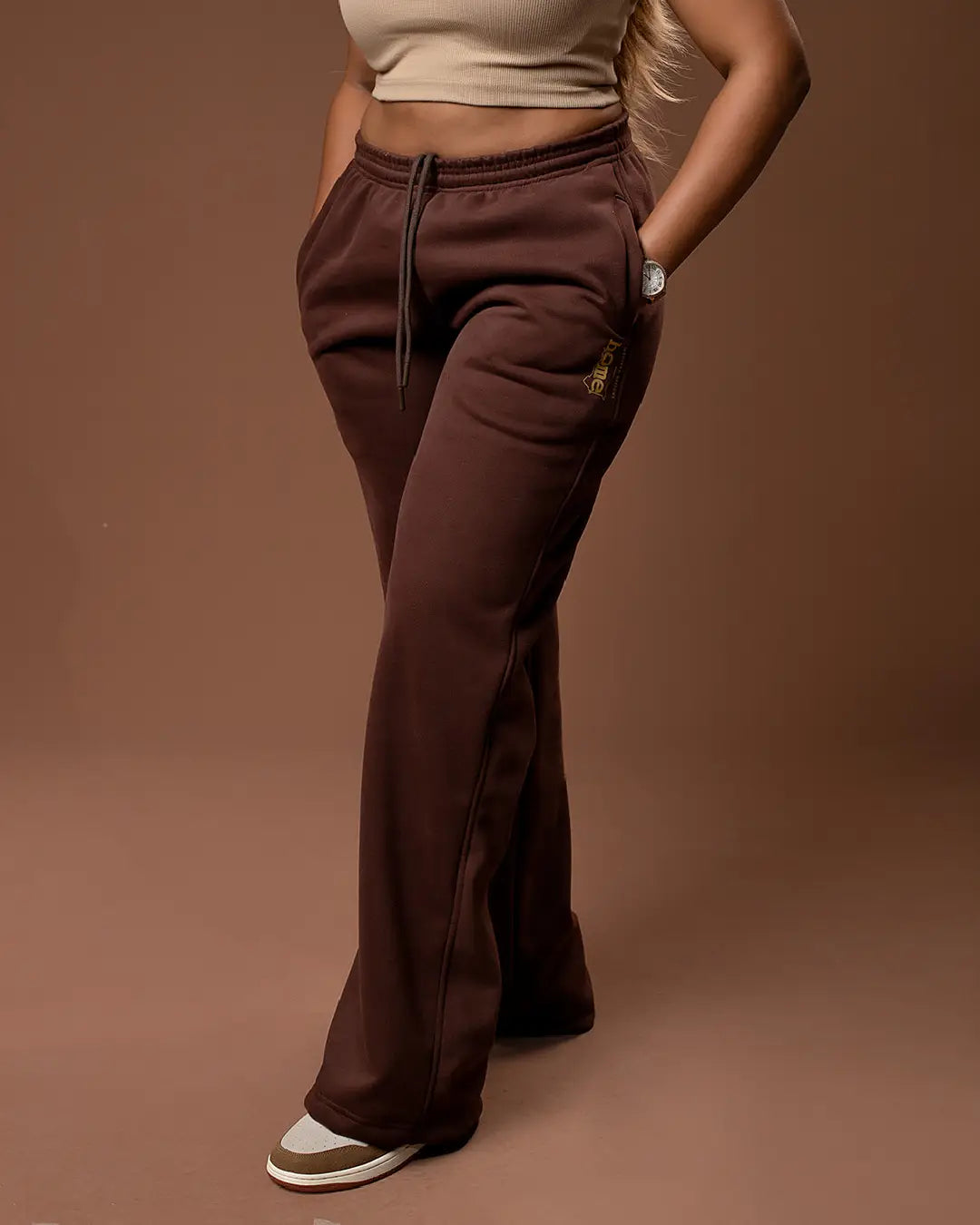 Cosy Pants - Chocolate Brown (Velvet Fabric)