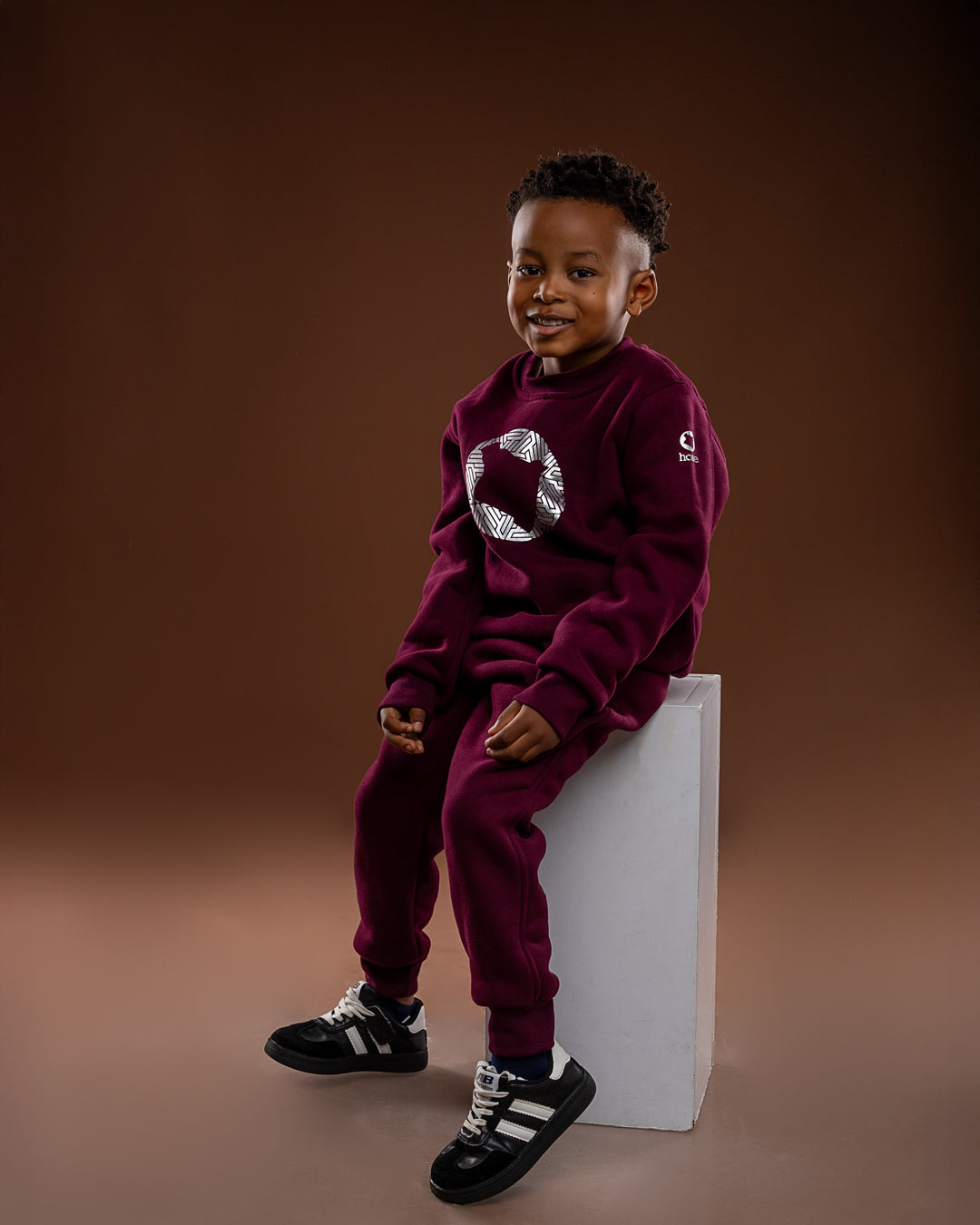 Kids’ Claret Sweatshirt + Sweatpants Matching Set