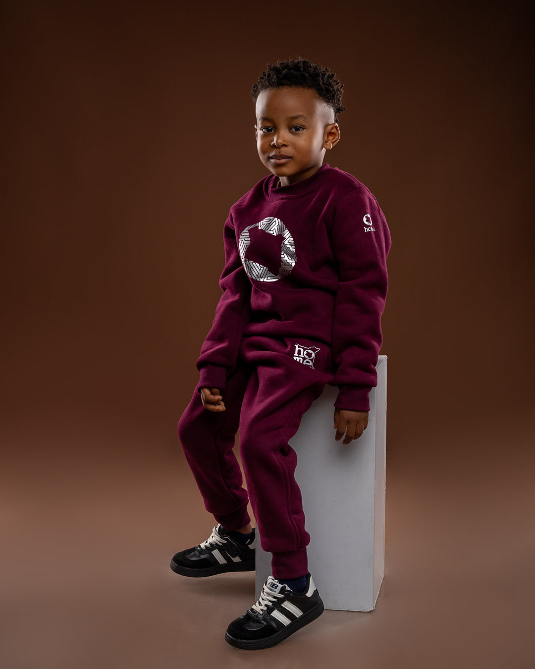 Kids’ Claret Sweatshirt + Sweatpants Matching Set