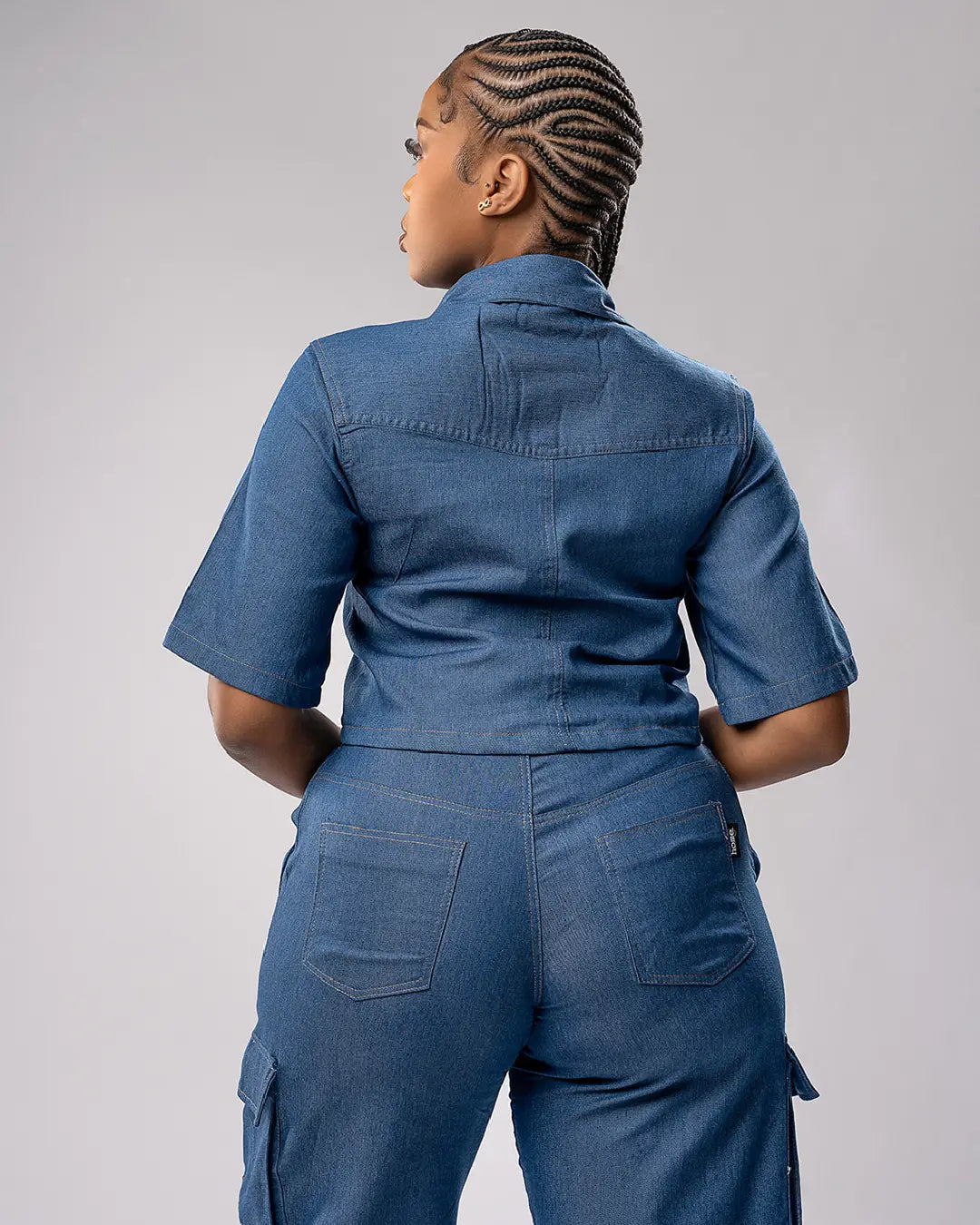 Cloud Crop Shirt – Denim Air
