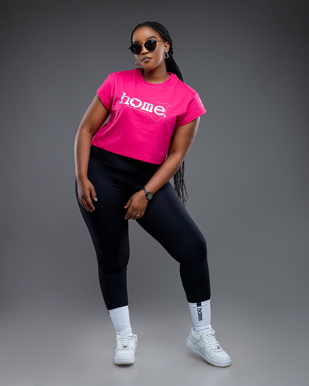 Cropped T-Shirt - Hot Pink