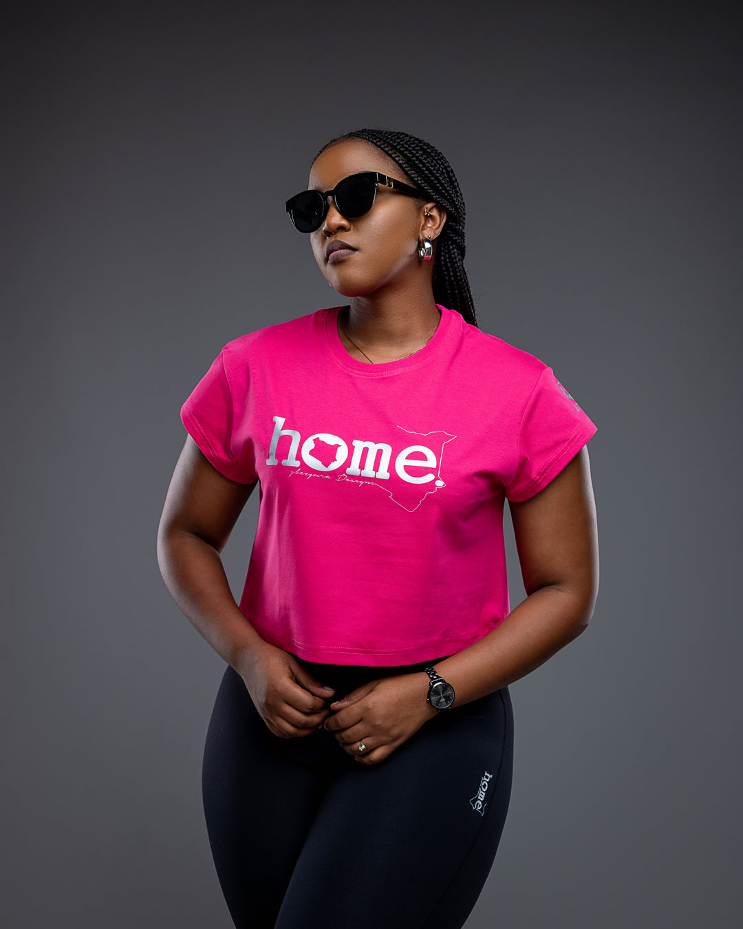 Cropped T-Shirt - Hot Pink