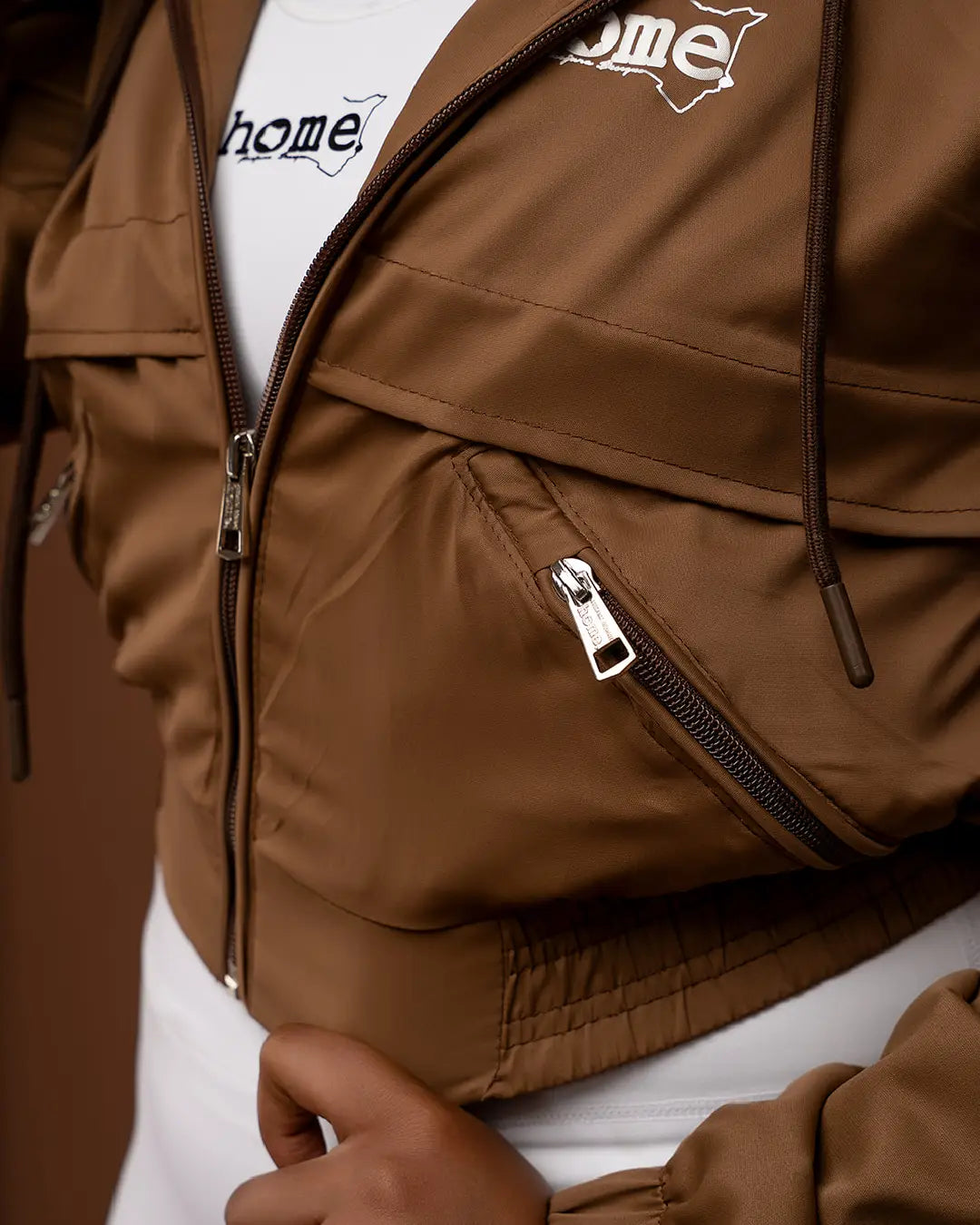 Zuma Cropped Jacket - Dark Brown