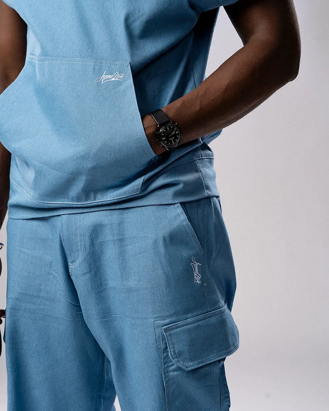 Drift Hooded Vest - Denim Air