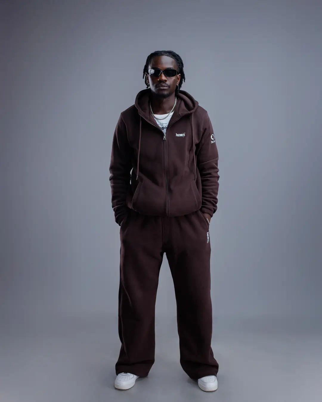 Moda Zip-up Hoodie - Espresso (Heavy Fabric)