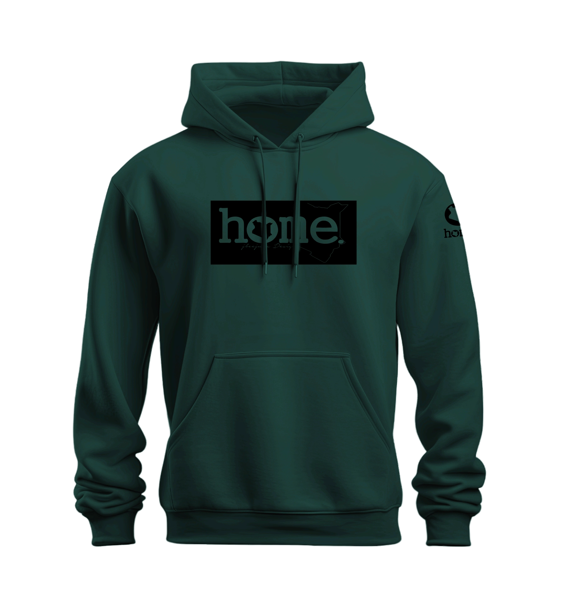 home_254 HUNTER GREEN NUVETRA™ HOODIE WITH A BLACK CLASSIC PRINT