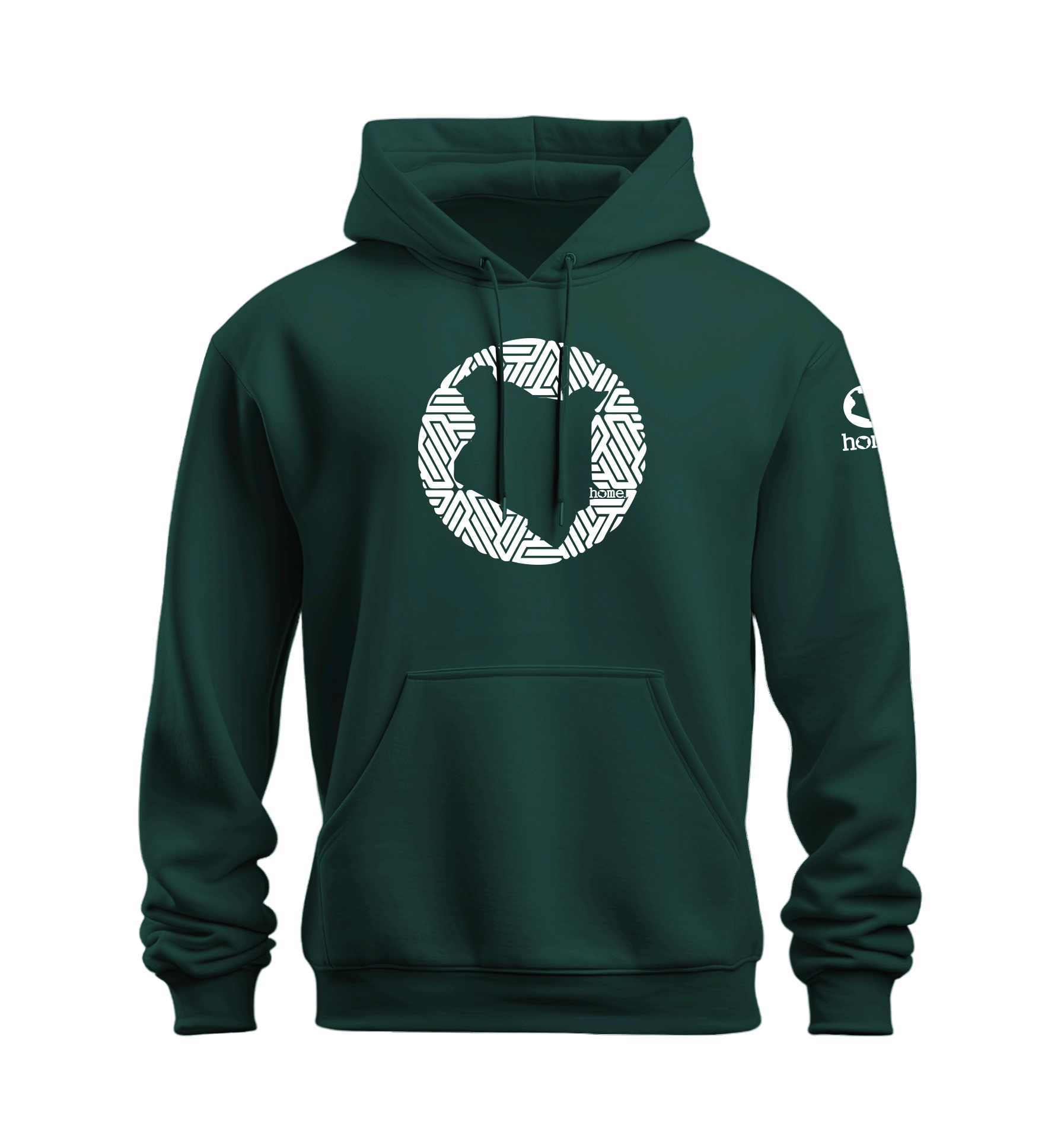 home_254 HUNTER GREEN NUVETRA™ HOODIE WITH A WHITE MAP PRINT