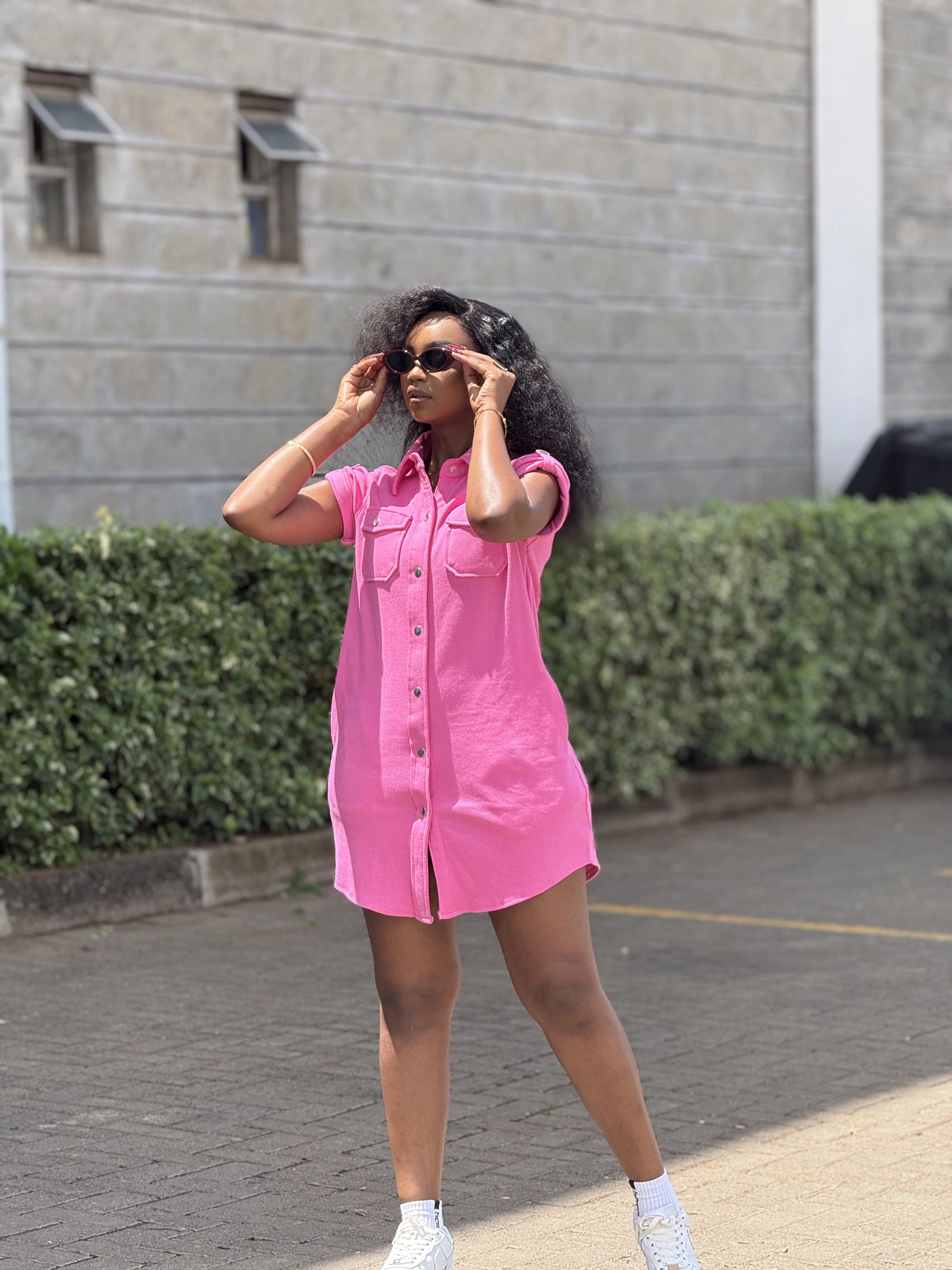 MiraMode Dress - Rose Pink