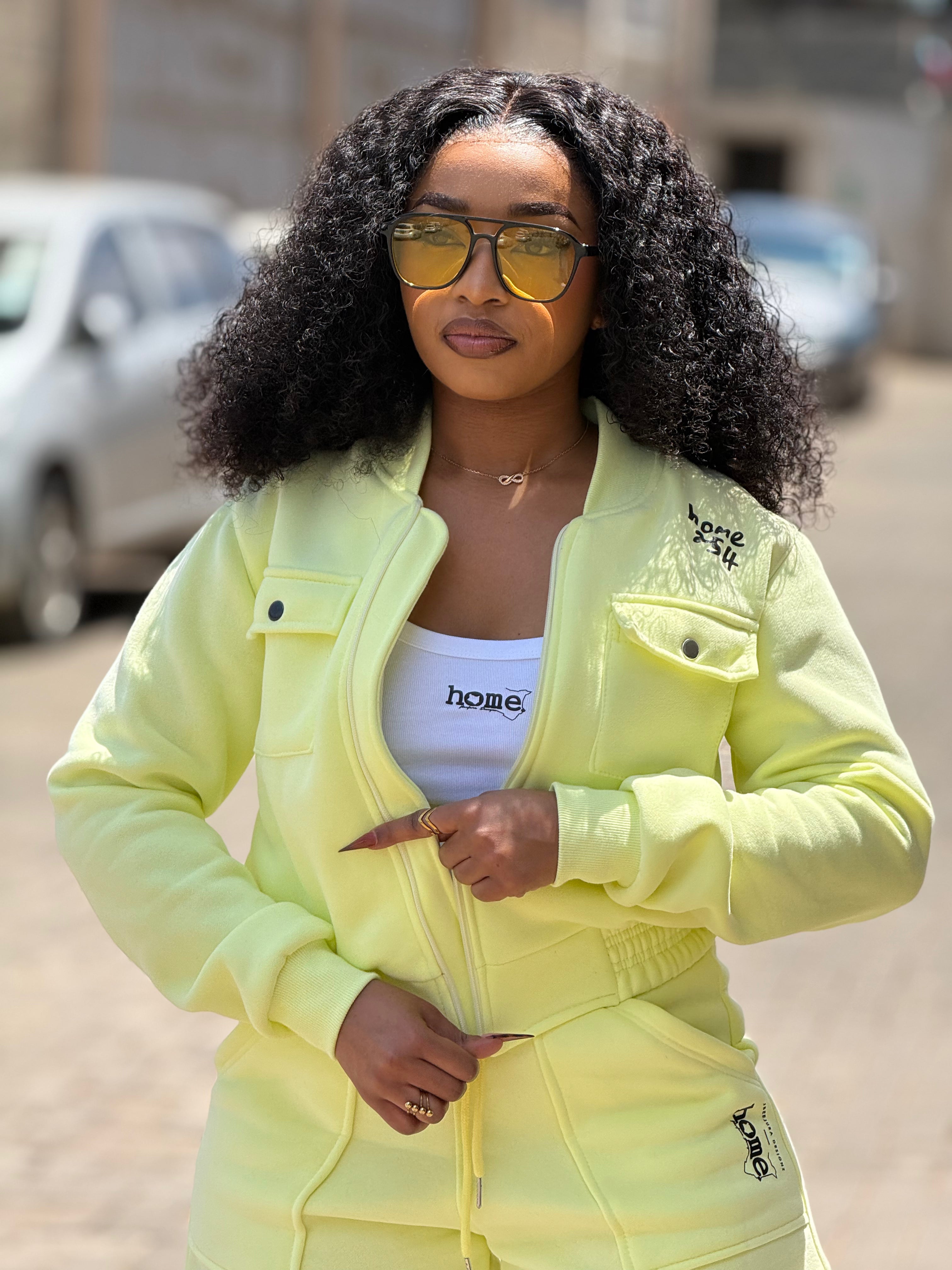 Cropped Kami Jacket - Canary Yellow