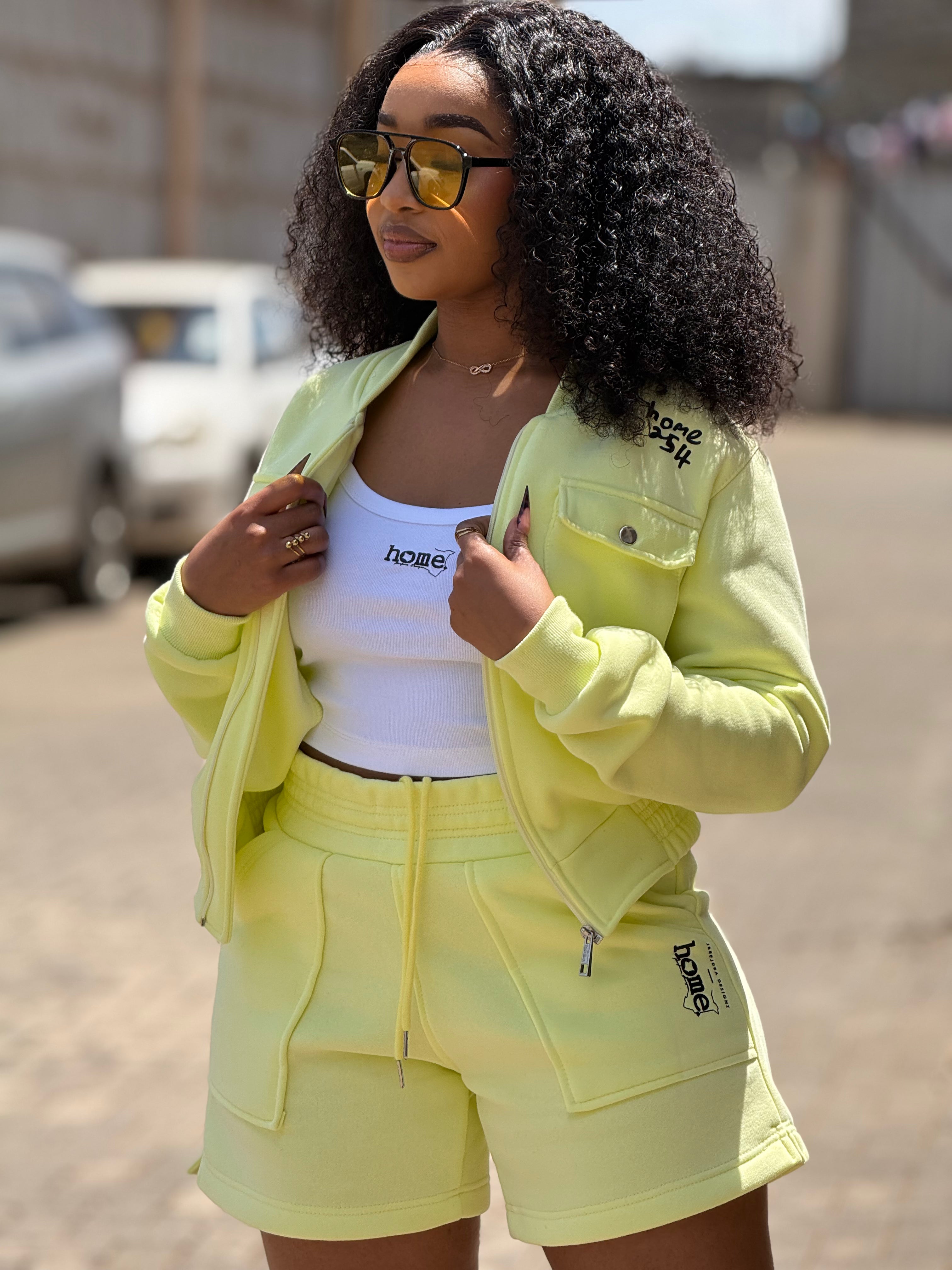 Cropped Kami Jacket - Canary Yellow