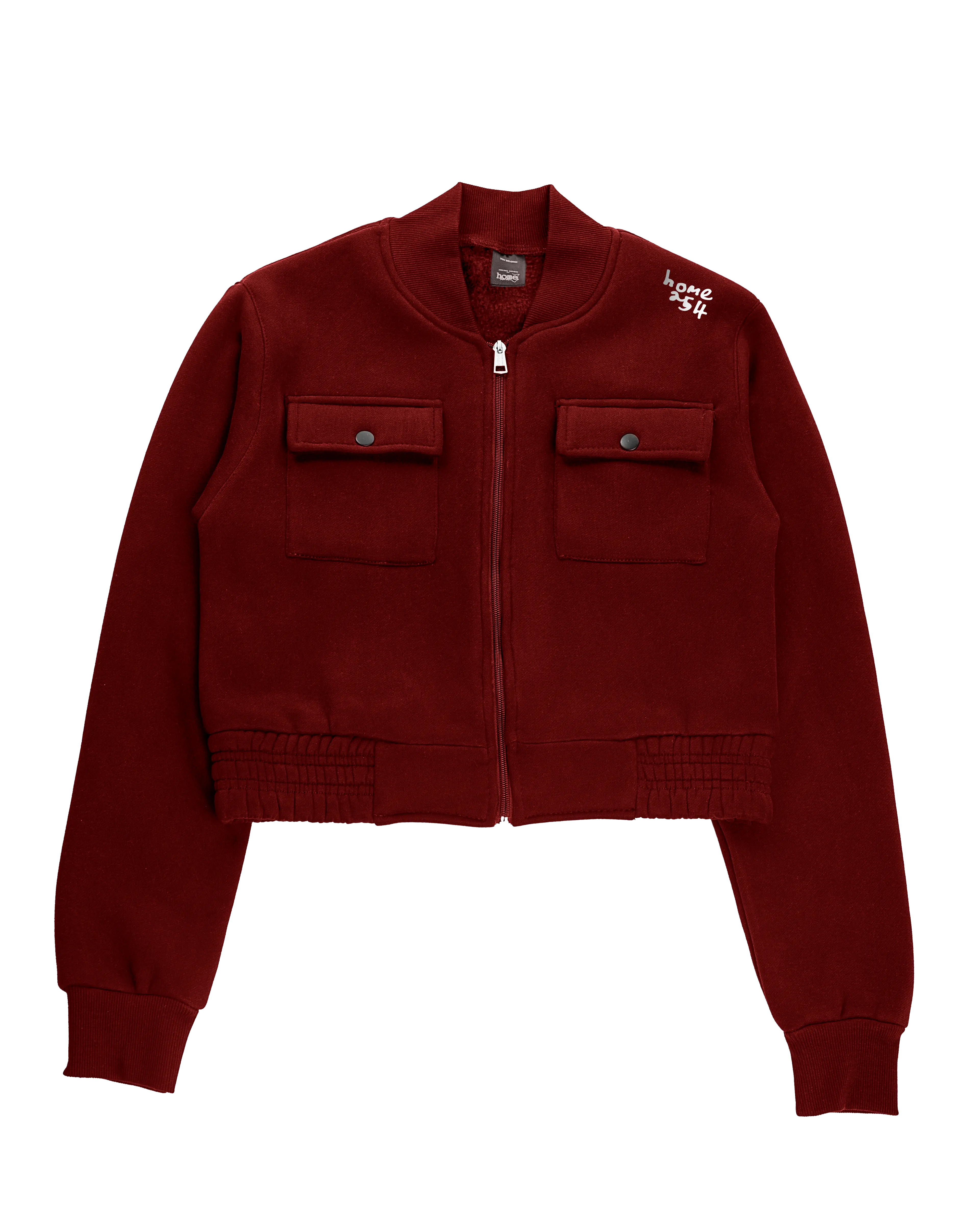 Cropped Kami Jacket - Maroon Red