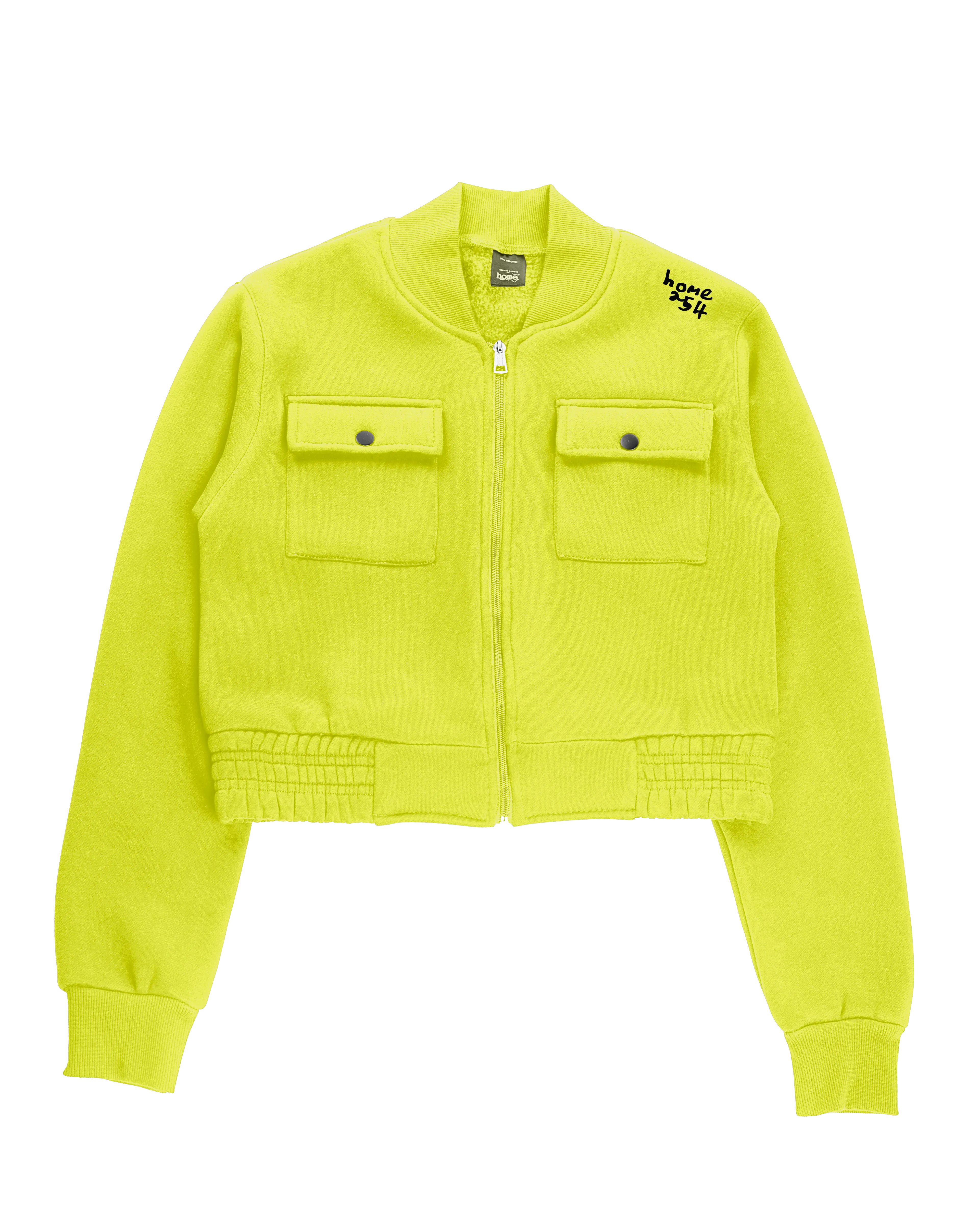 Cropped Kami Jacket - Lime Green