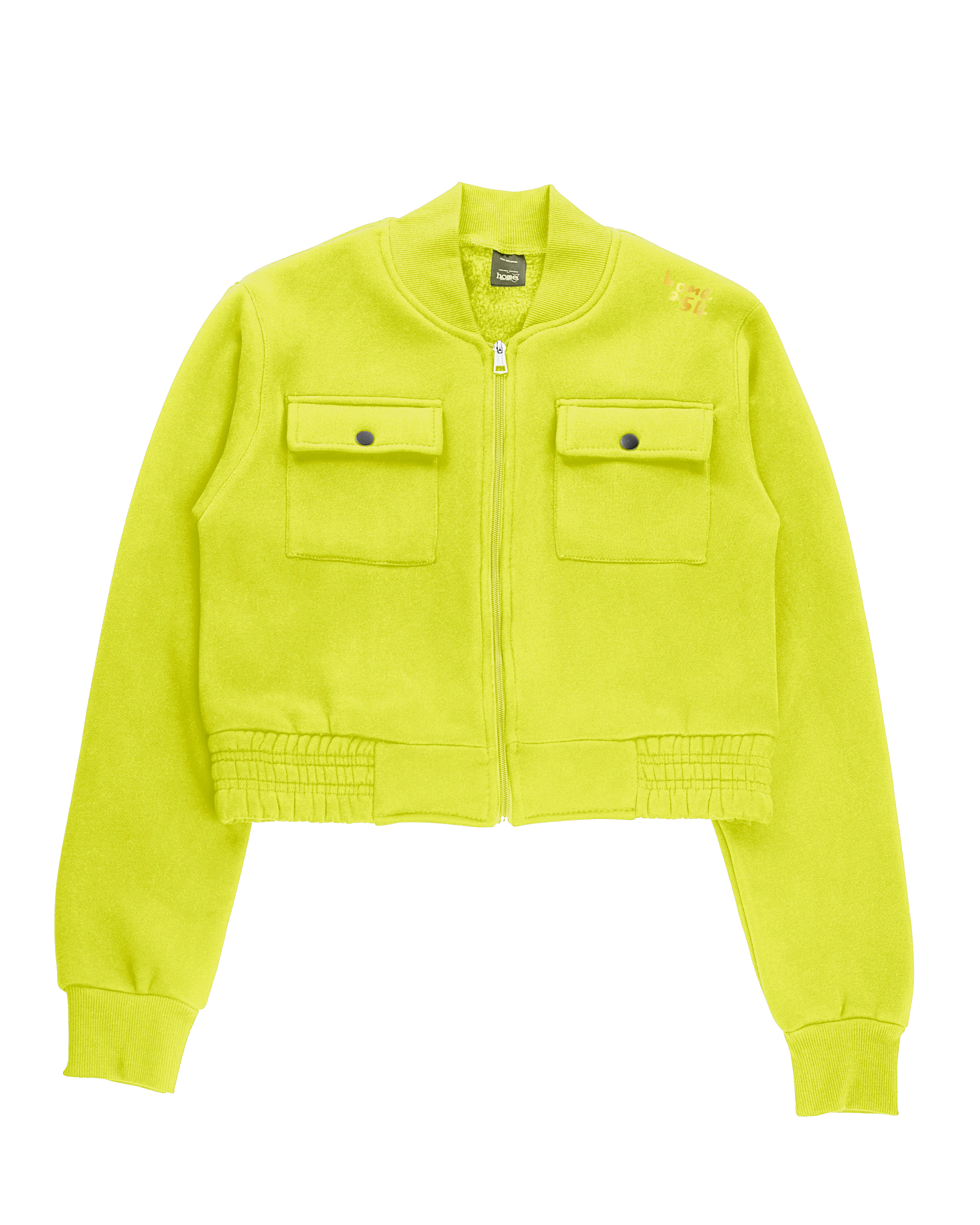 Cropped Kami Jacket - Lime Green