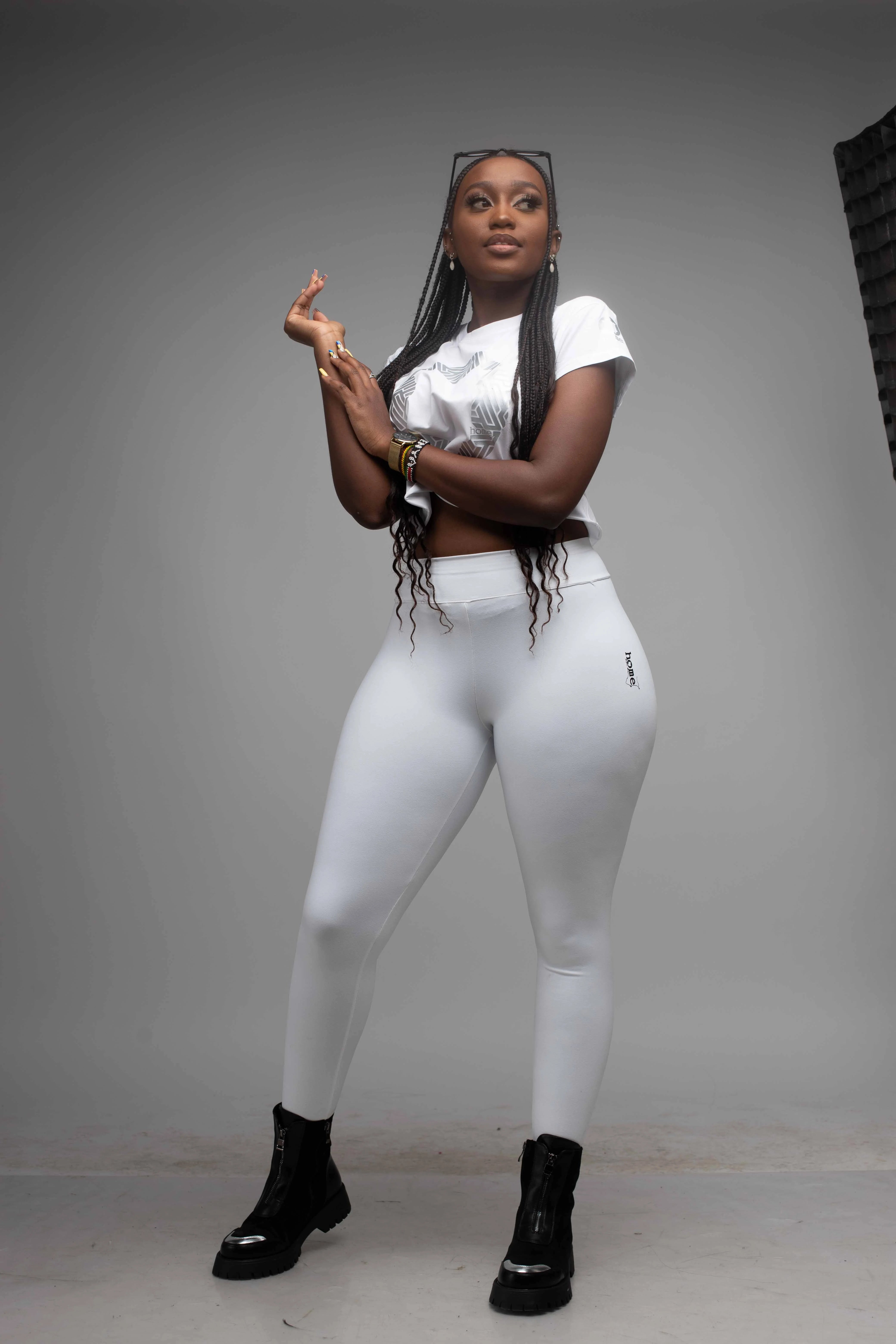 Cheeky Hi-Rise Leggings - White
