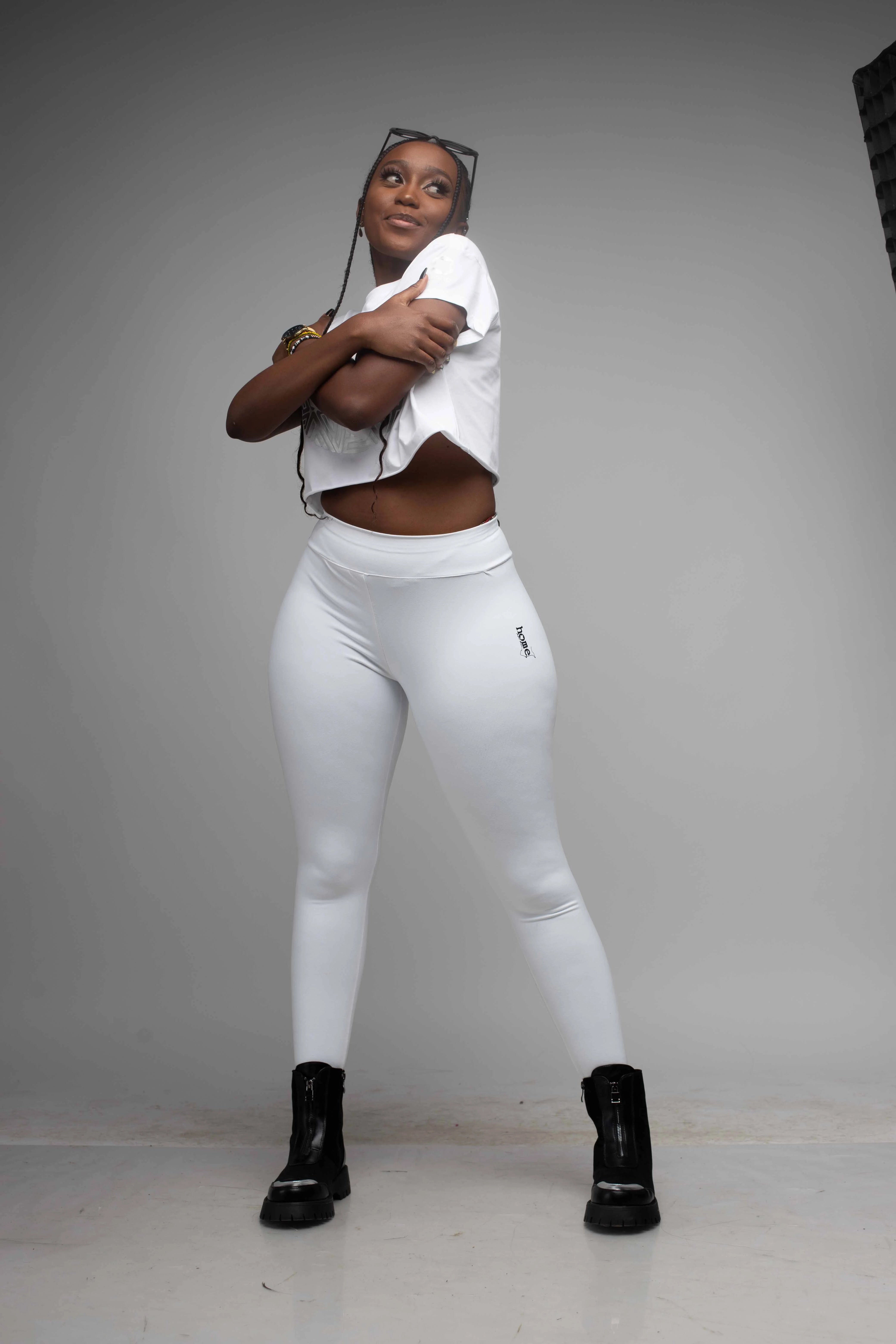 Cheeky Hi-Rise Leggings - White