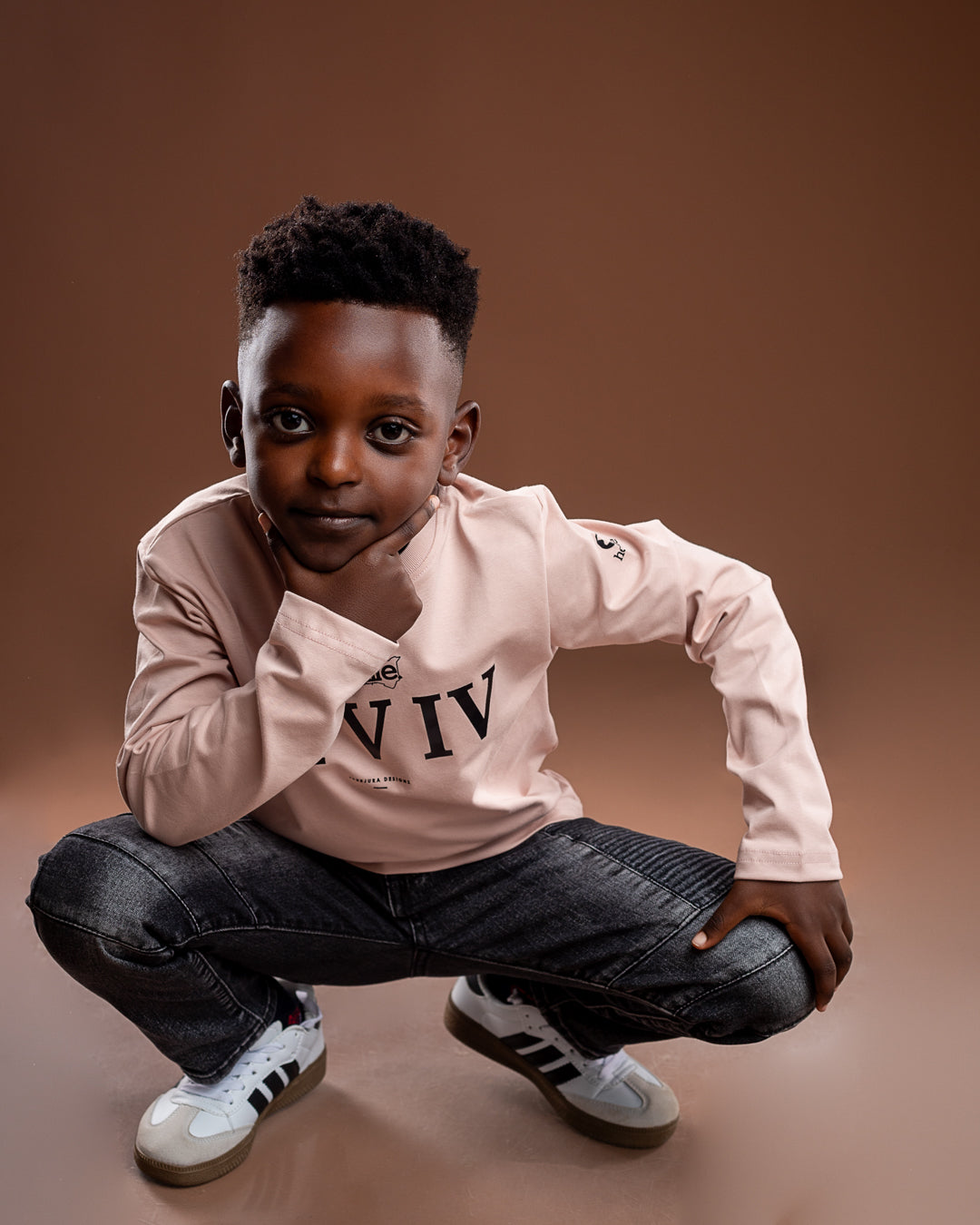 Kids Long Sleeved T-Shirt - Peach