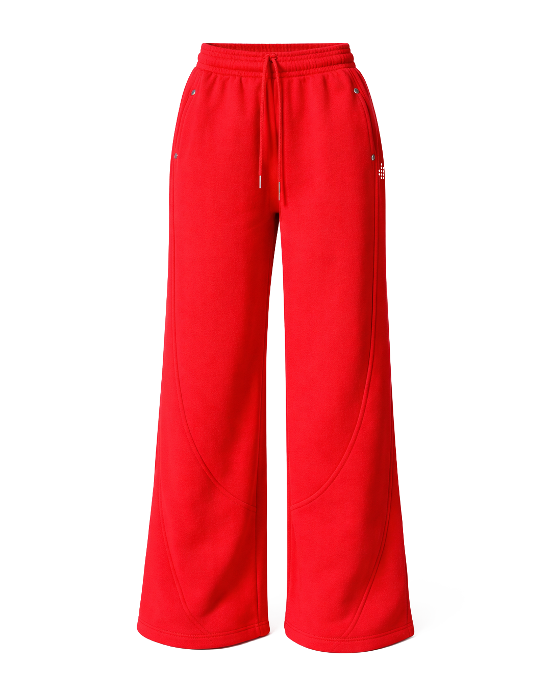 LÛME Red Cropped Quarter Zip & Cosy Pant Set