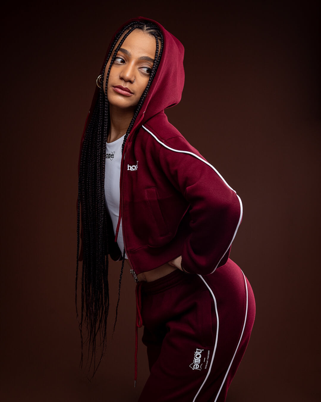 Cherie Crop Zipped Hoodie