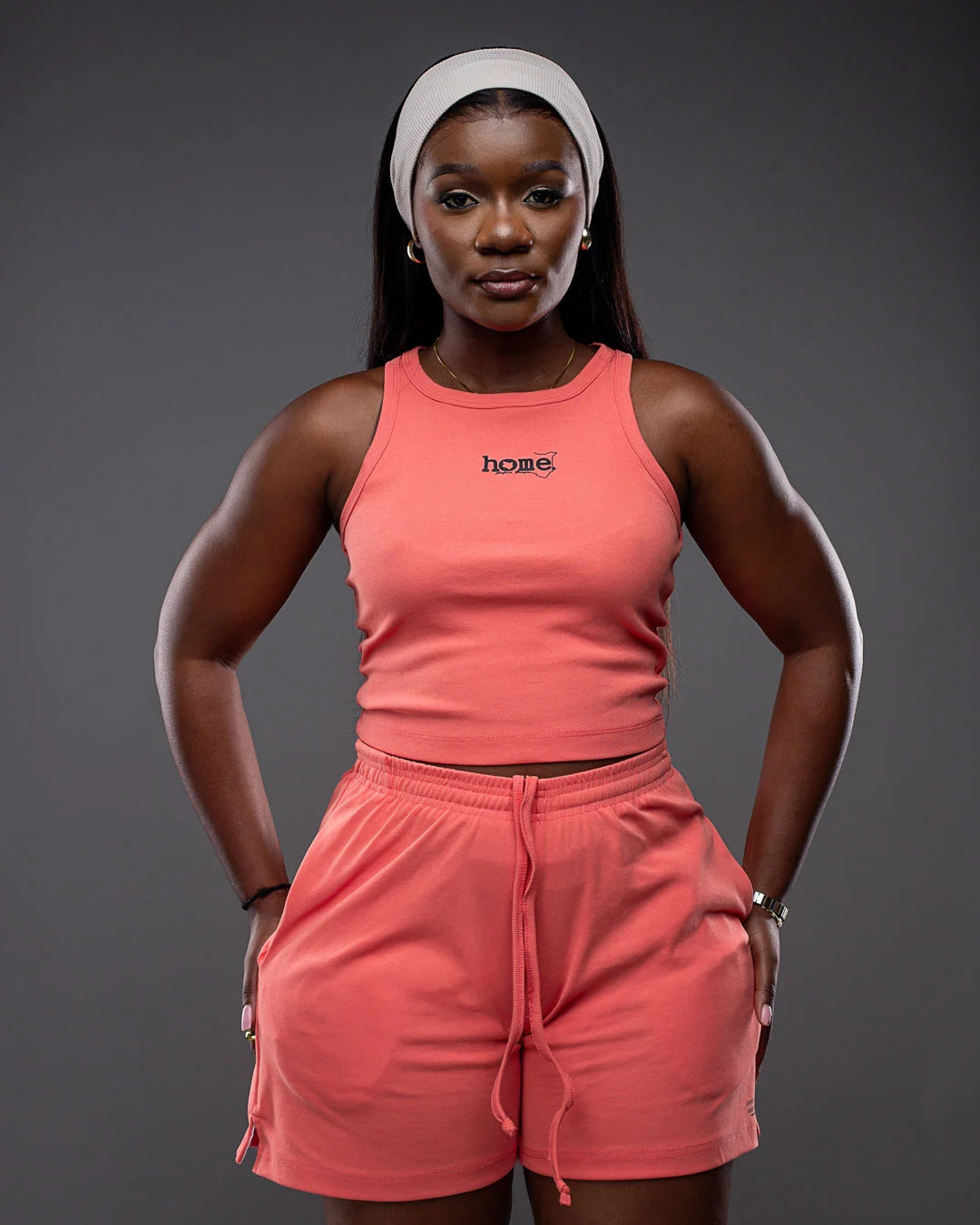 Mulberry Ribbed Racer Top & Plush Shorts Set