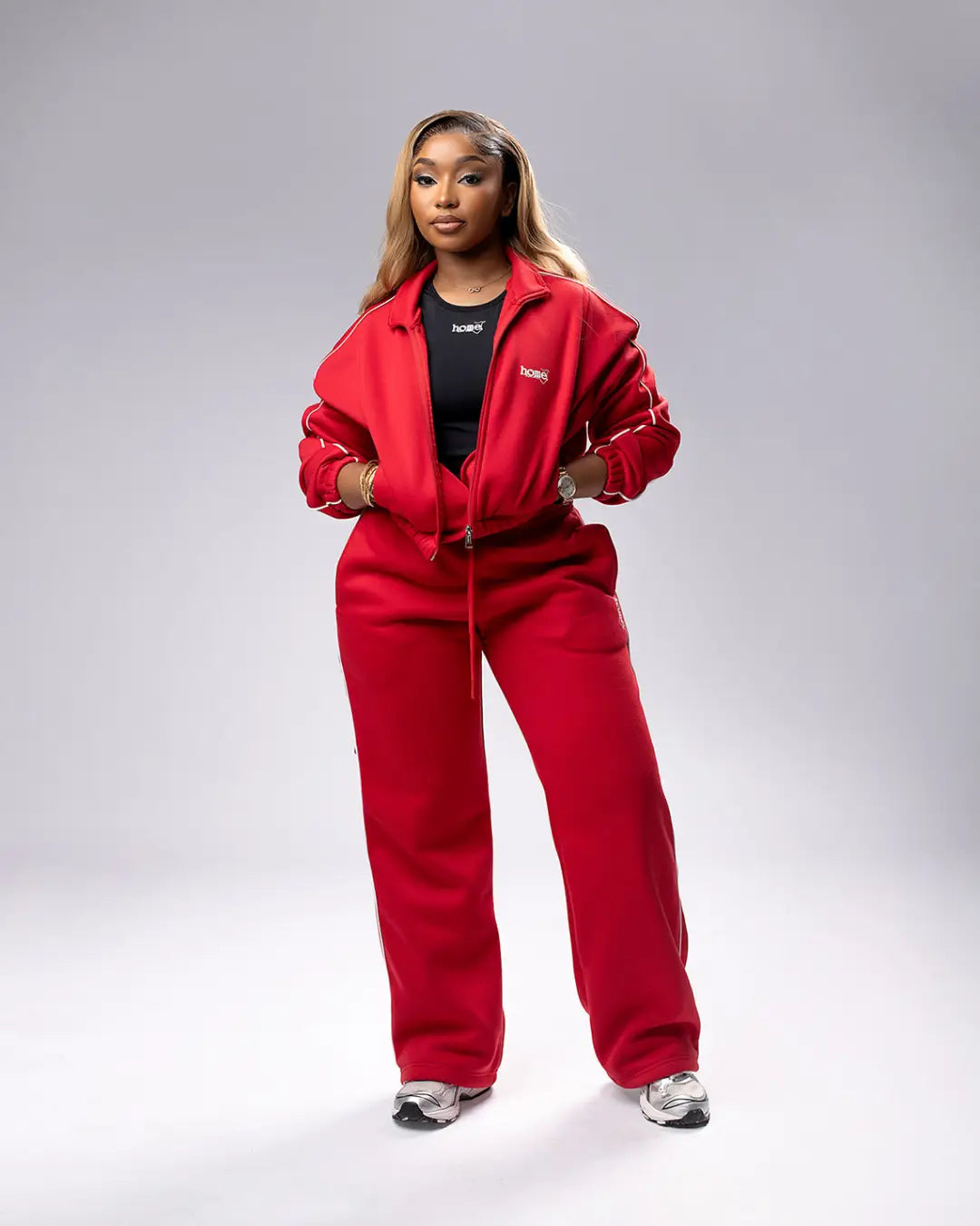 The Ruby Set: Cherie Moda Jacket + Cherie Pants - Red (Heavy Fabric)