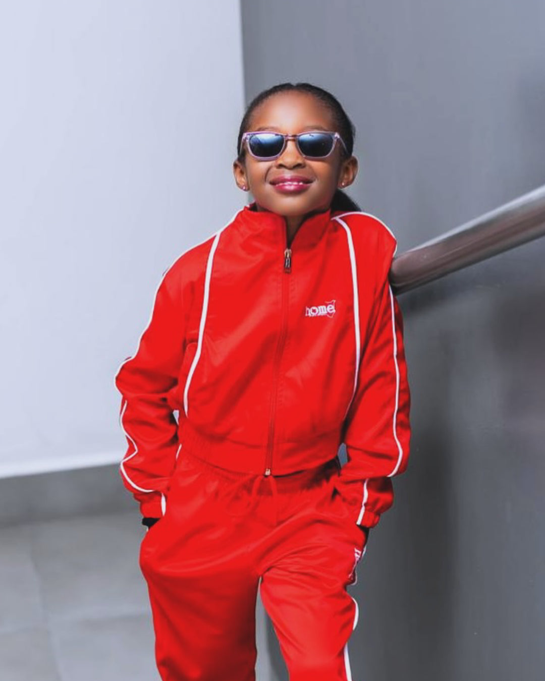 Kids Haven Cropped Jacket – Red