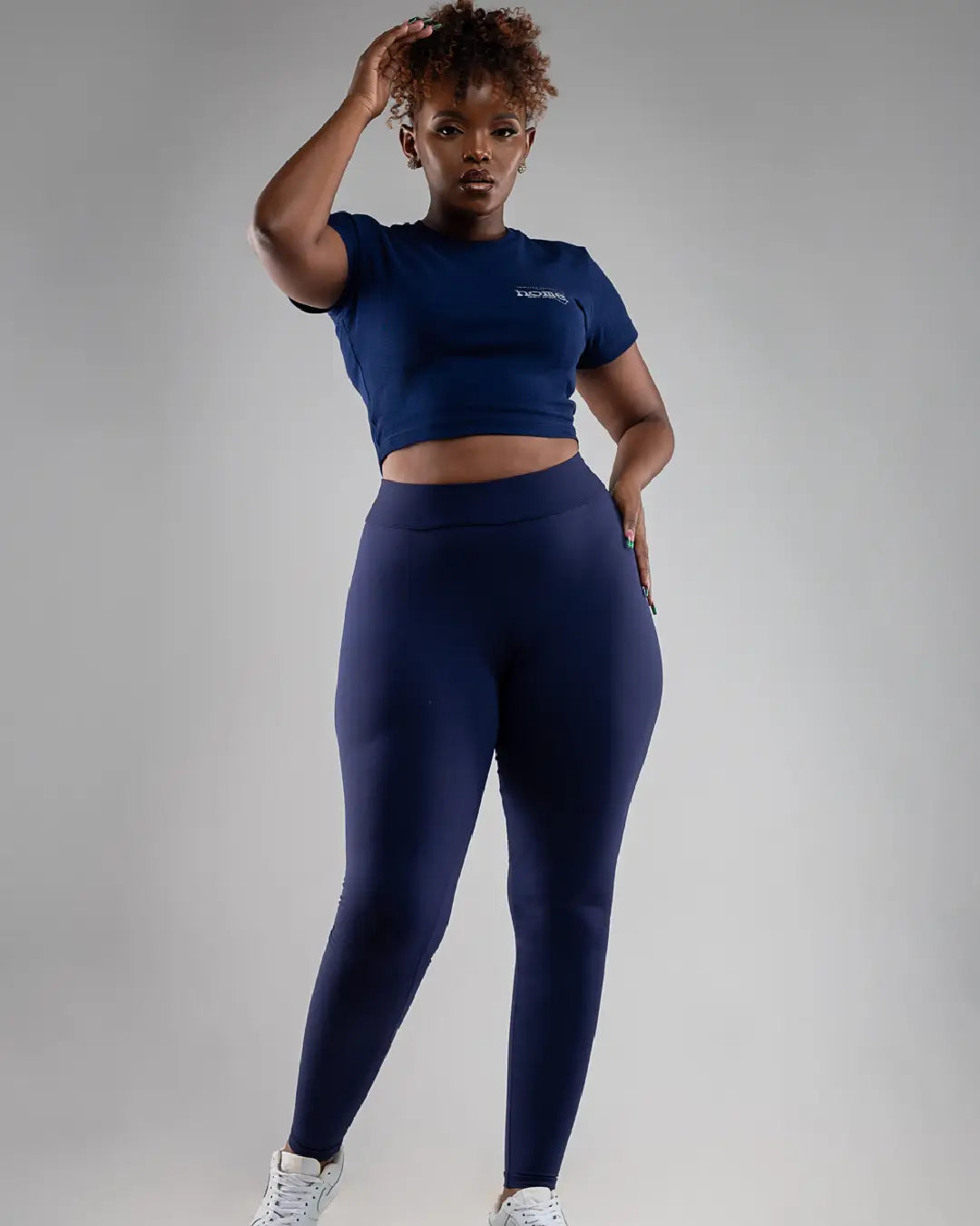 Cheeky Hi-Rise Leggings - Navy Blue