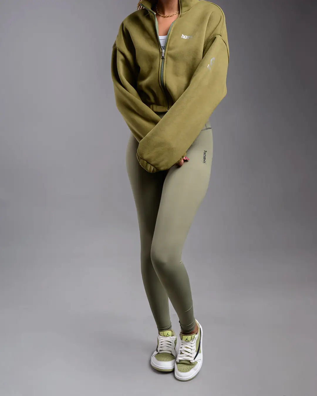 Cheeky Hi-Rise Leggings - Vintage Green