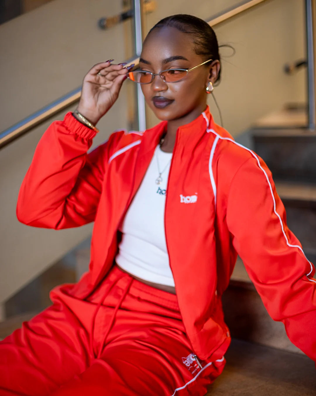 Haven Cropped Jacket – Blood Orange