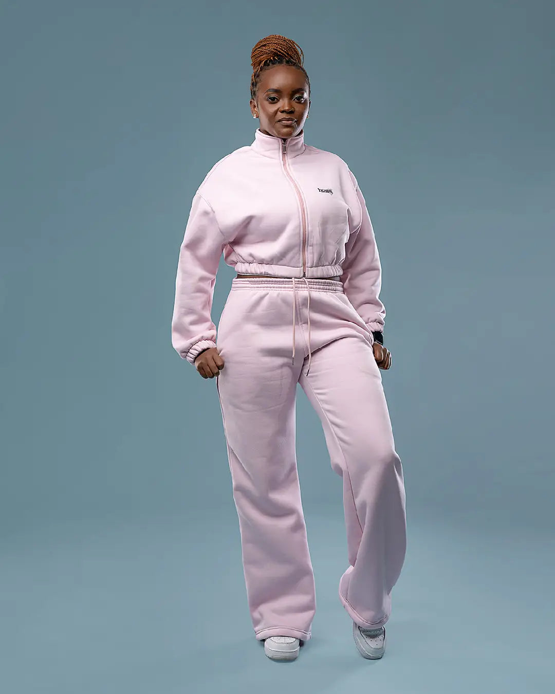 CROPPED MODA JACKET - Pastel Pink (Heavy Fabric)